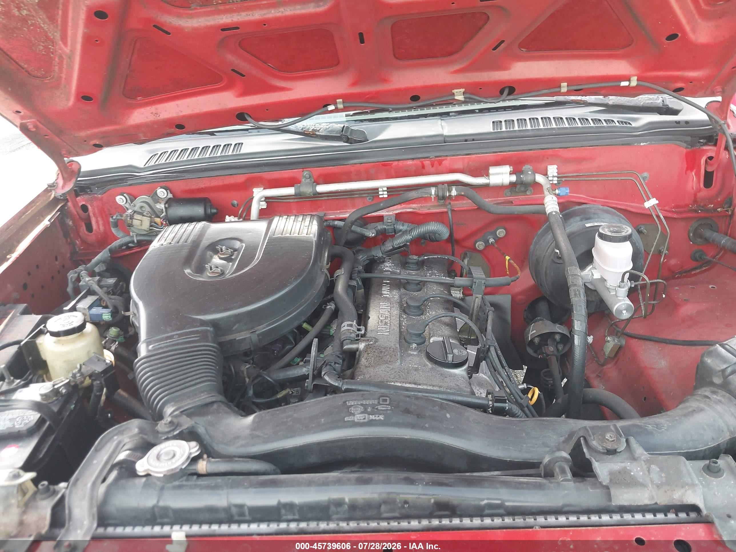 2000 Nissan Frontier Xe Red vin: 1N6DD26S3YC384440