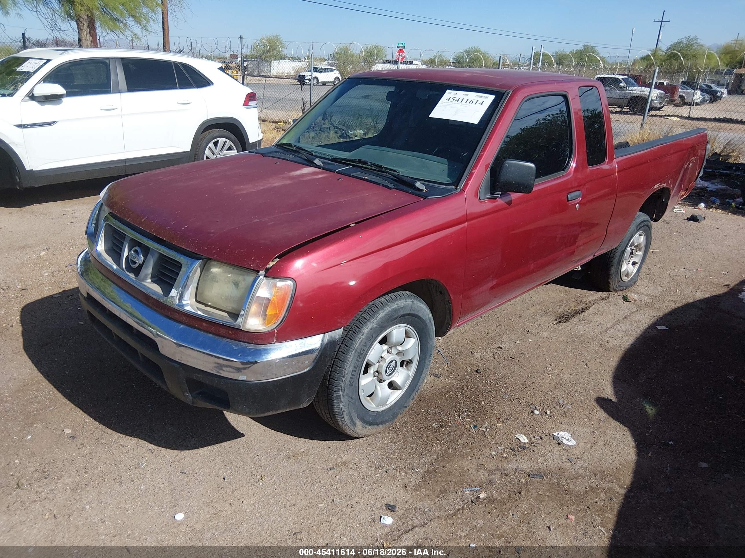 1998 Nissan Frontier Se/xe Red vin: 1N6DD26S4WC379938