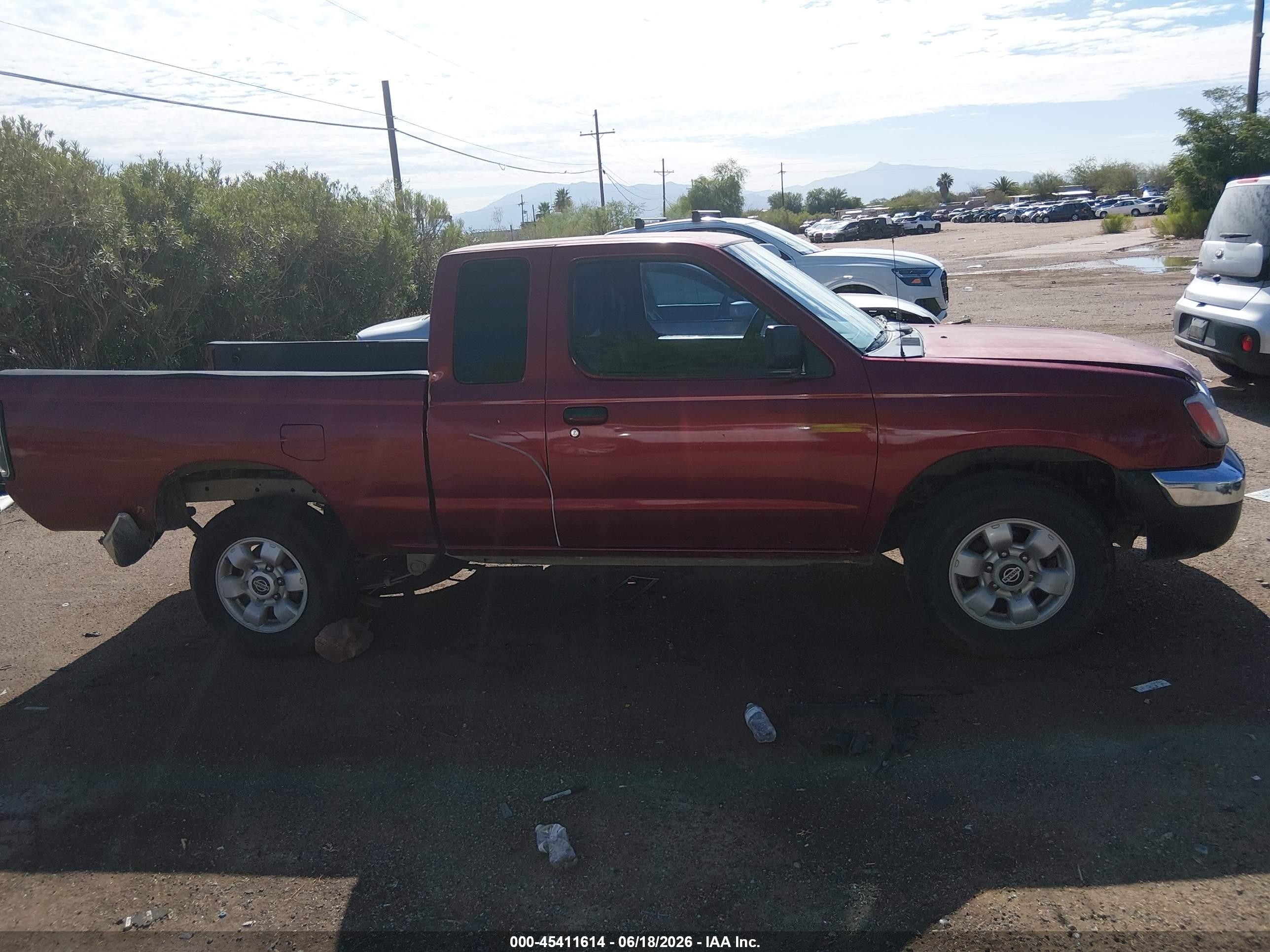 1998 Nissan Frontier Se/xe Red vin: 1N6DD26S4WC379938