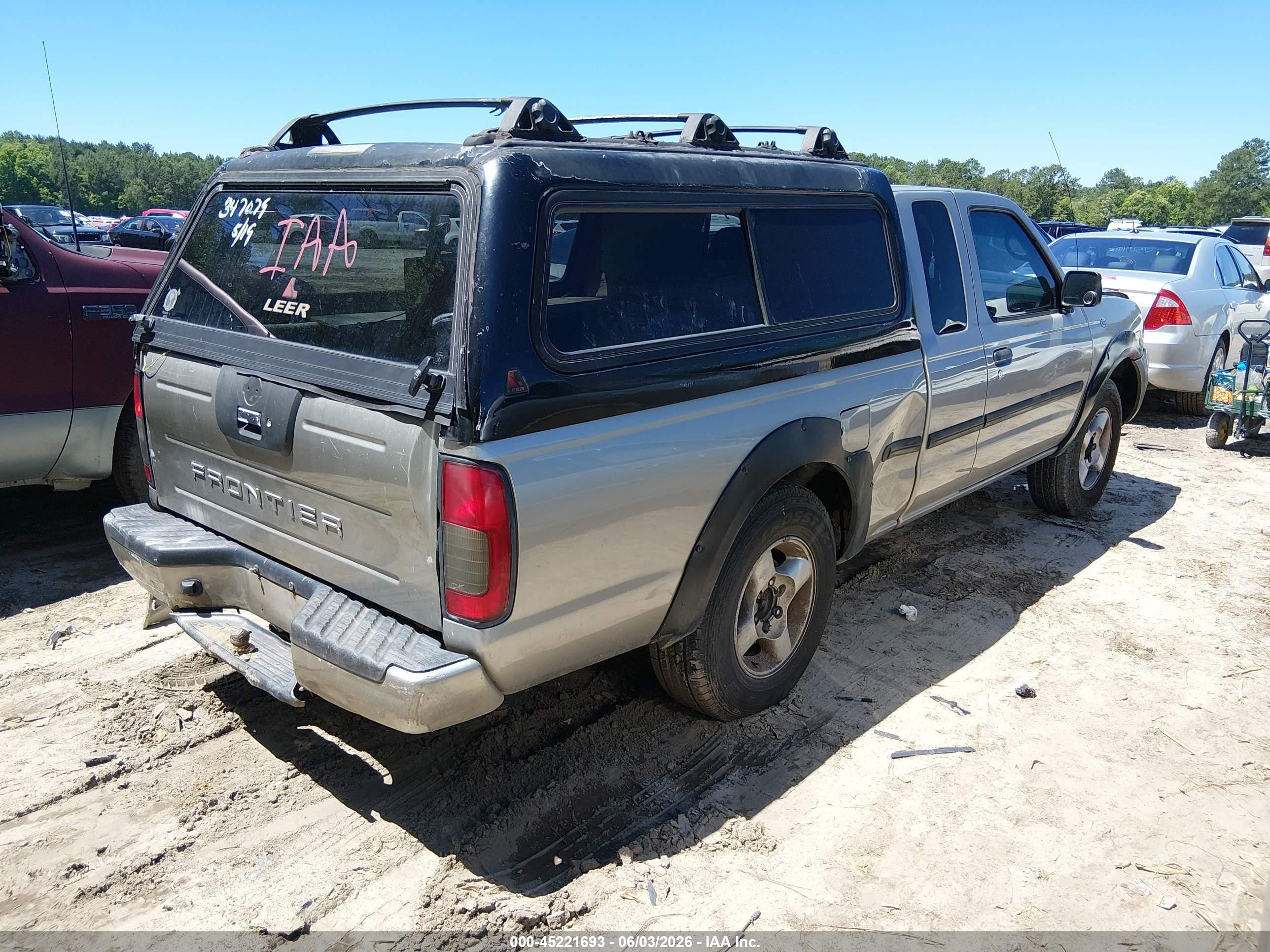 2002 Nissan Frontier Xe Gray vin: 1N6DD26S62C347079