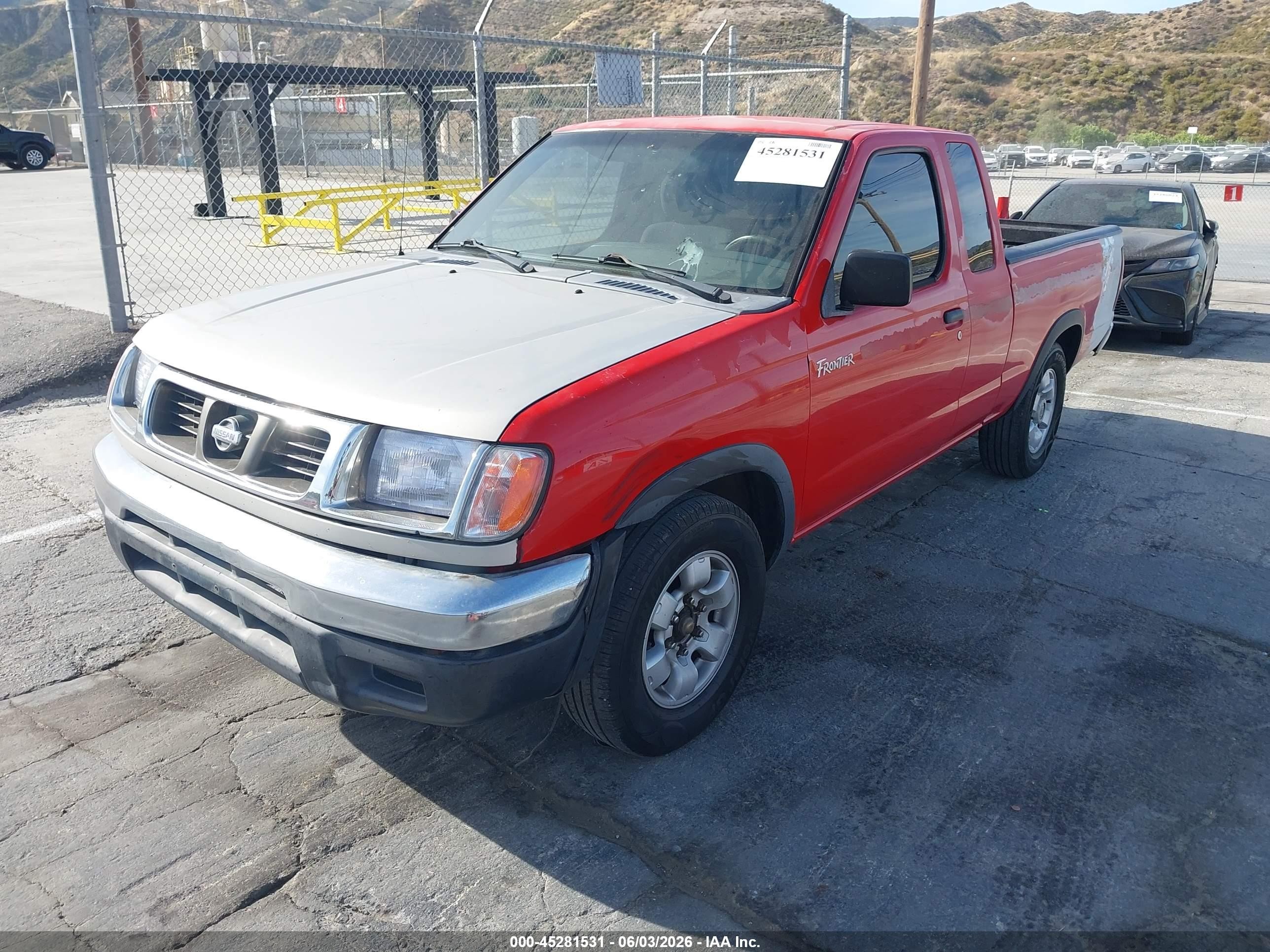 1998 Nissan Frontier Se/xe Red vin: 1N6DD26S6WC311835