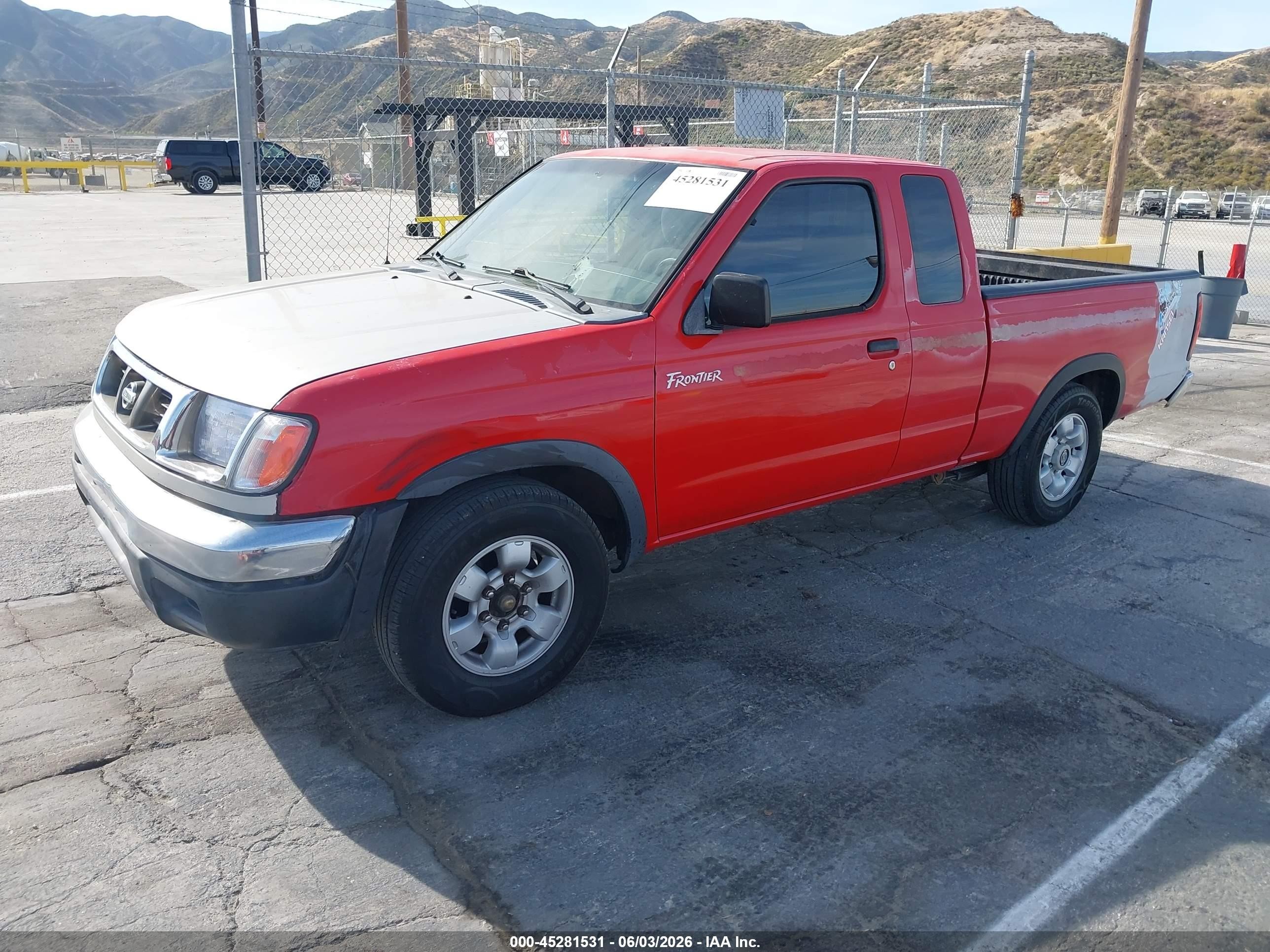 1998 Nissan Frontier Se/xe Red vin: 1N6DD26S6WC311835