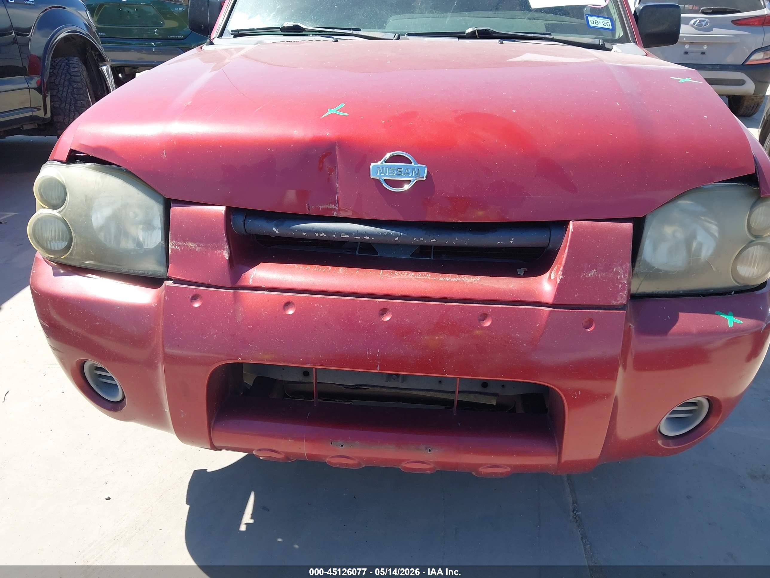 2001 Nissan Frontier Xe Красный vin: 1N6DD26S71C365833