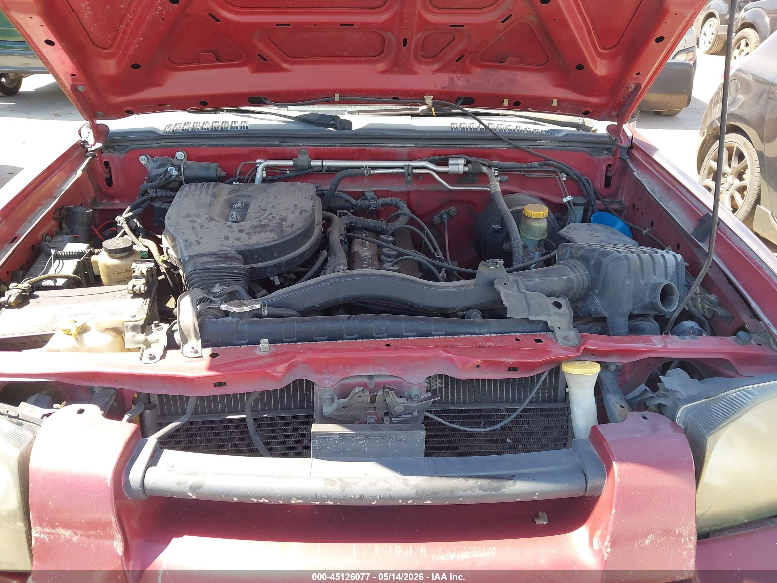 2001 Nissan Frontier Xe Красный vin: 1N6DD26S71C365833