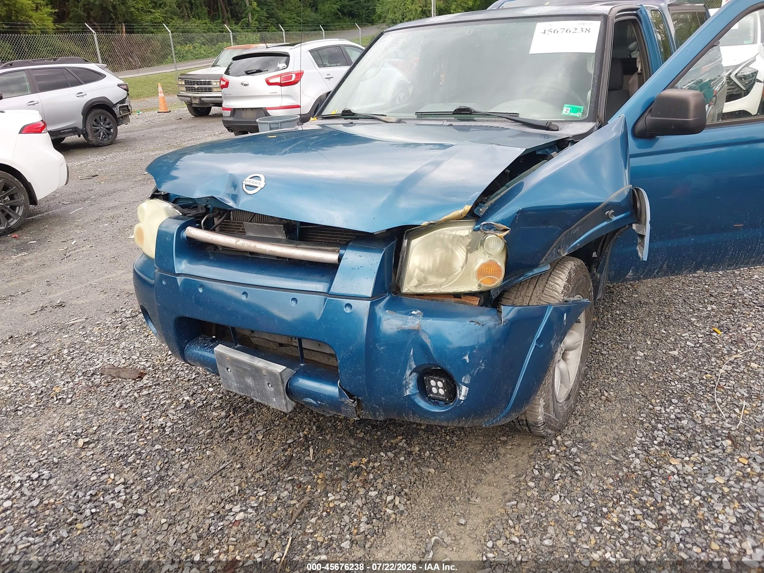 2002 Nissan Frontier Xe Синий vin: 1N6DD26S82C332065