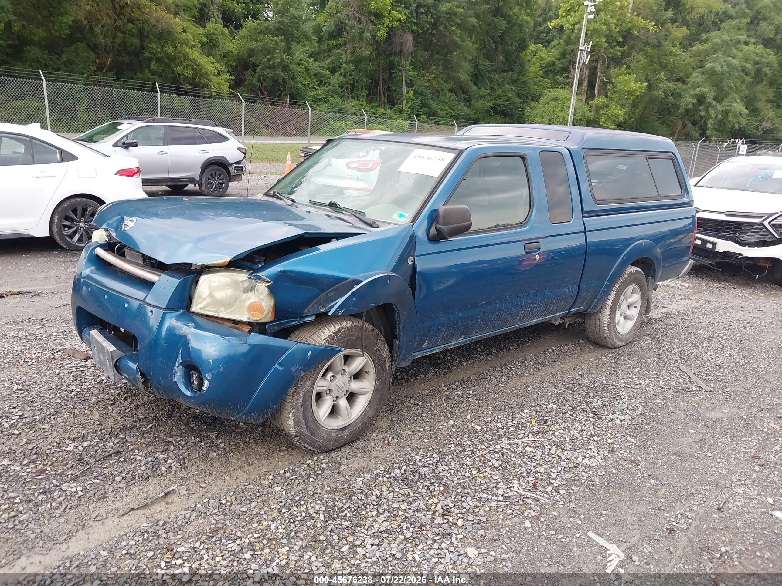 2002 Nissan Frontier Xe Синий vin: 1N6DD26S82C332065