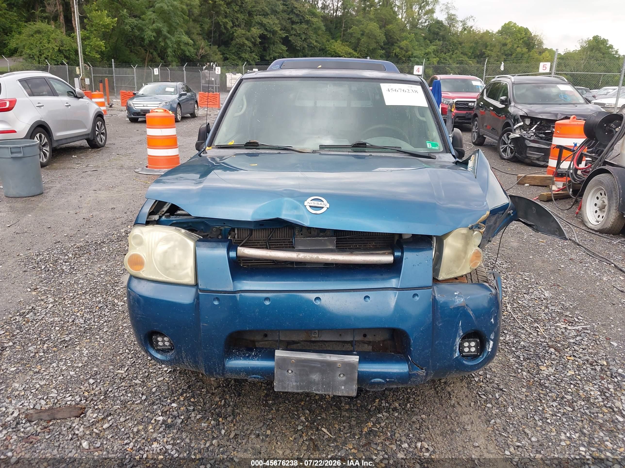 2002 Nissan Frontier Xe Синий vin: 1N6DD26S82C332065