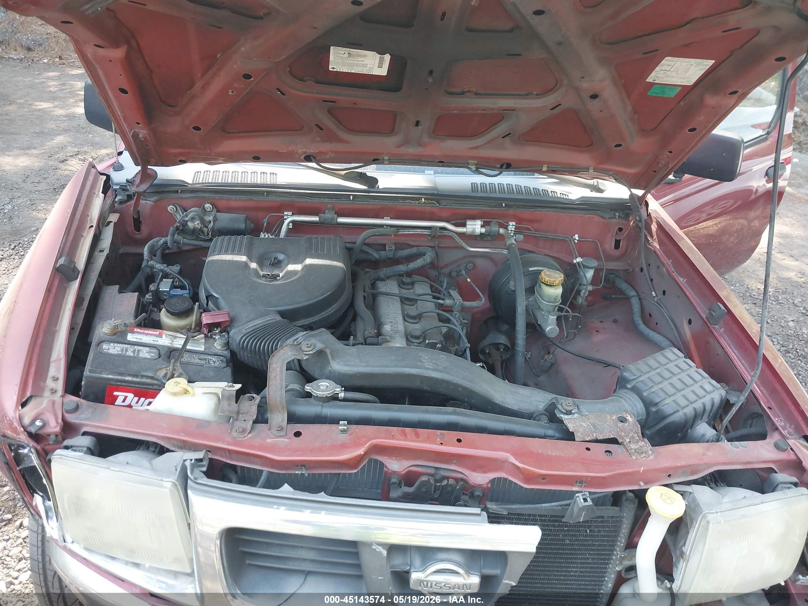 2000 Nissan Frontier Xe Red vin: 1N6DD26S8YC427170