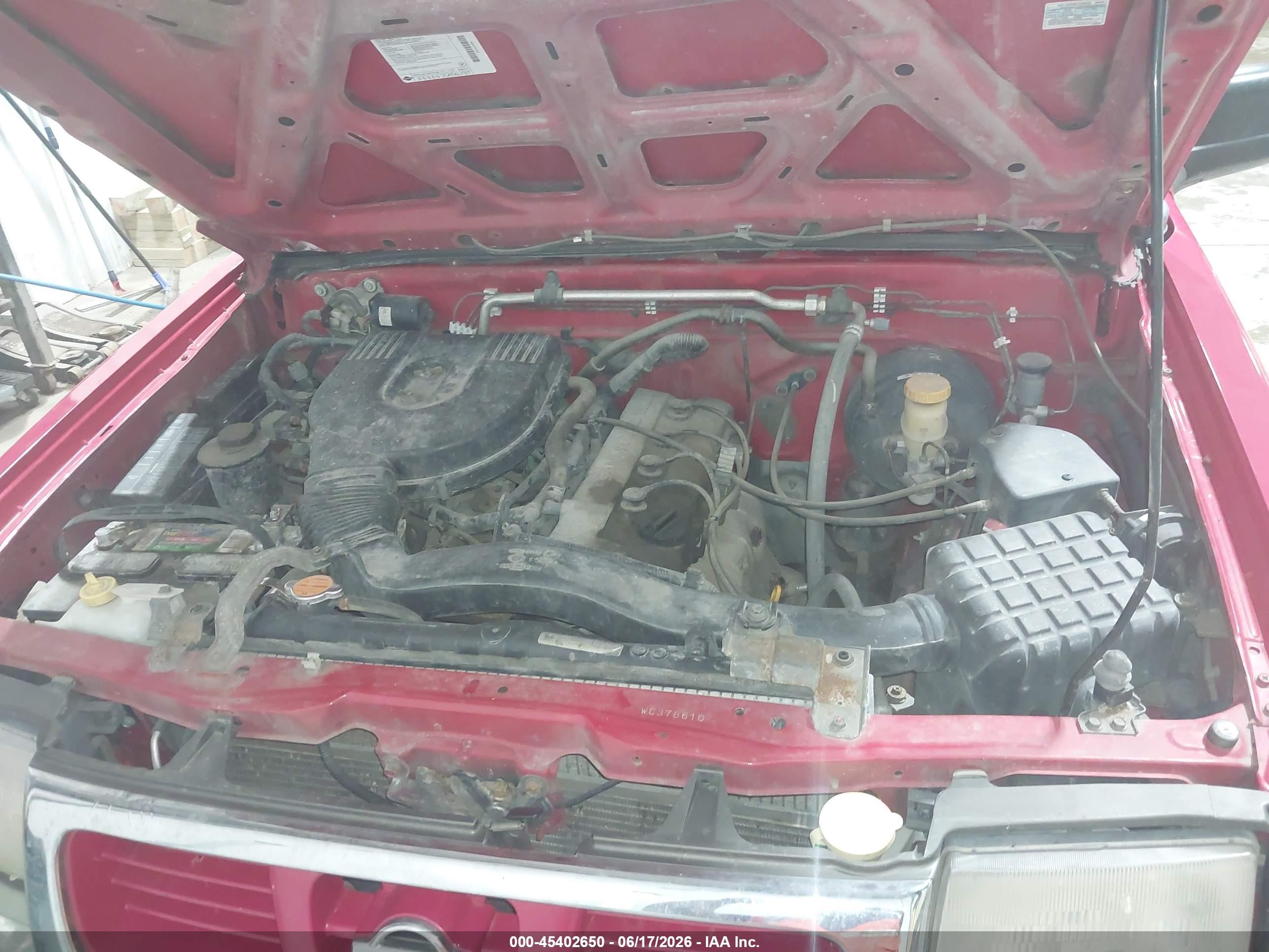 1998 Nissan Frontier Se/xe Красный vin: 1N6DD26S9WC378610