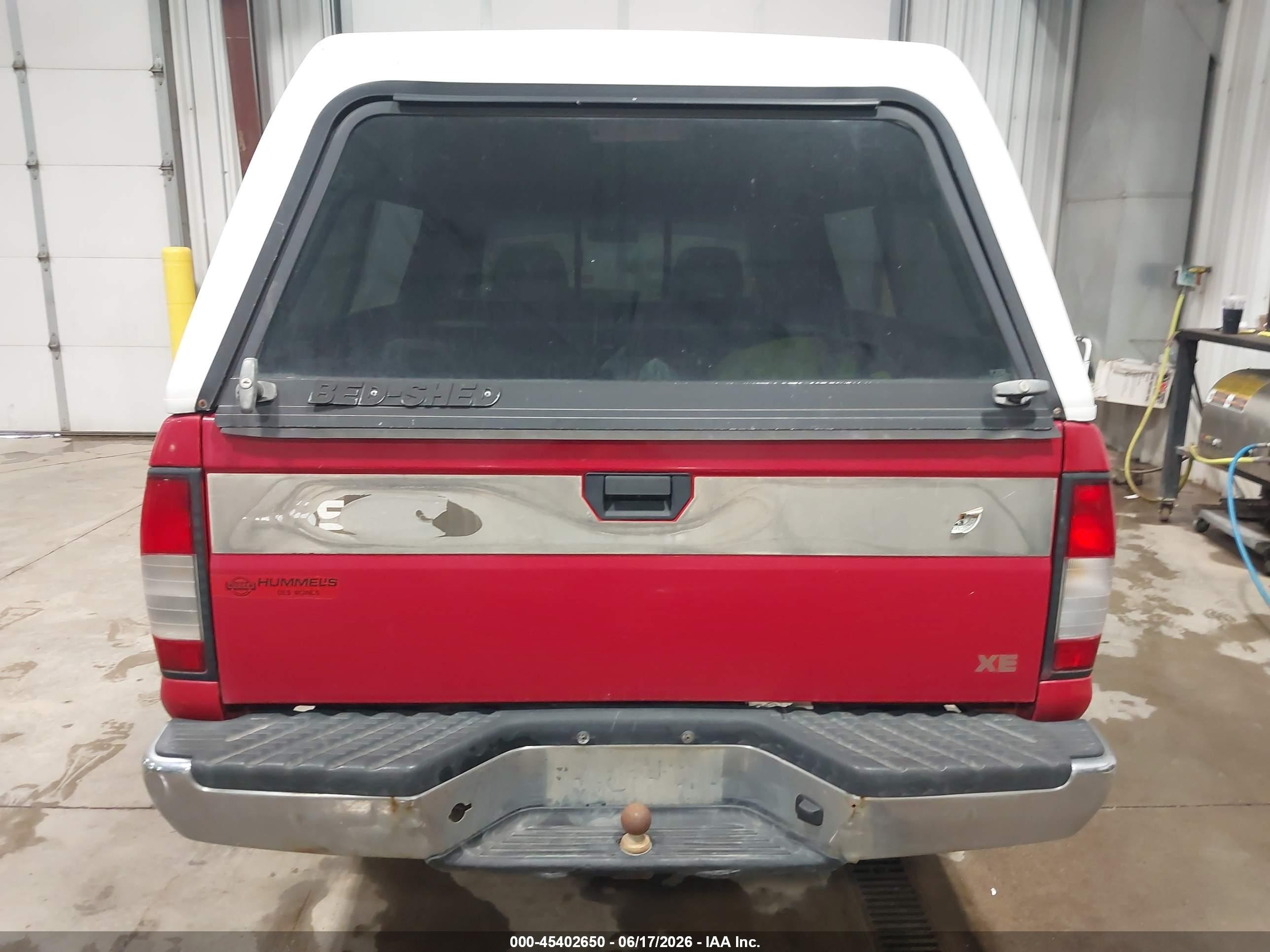 1998 Nissan Frontier Se/xe Красный vin: 1N6DD26S9WC378610