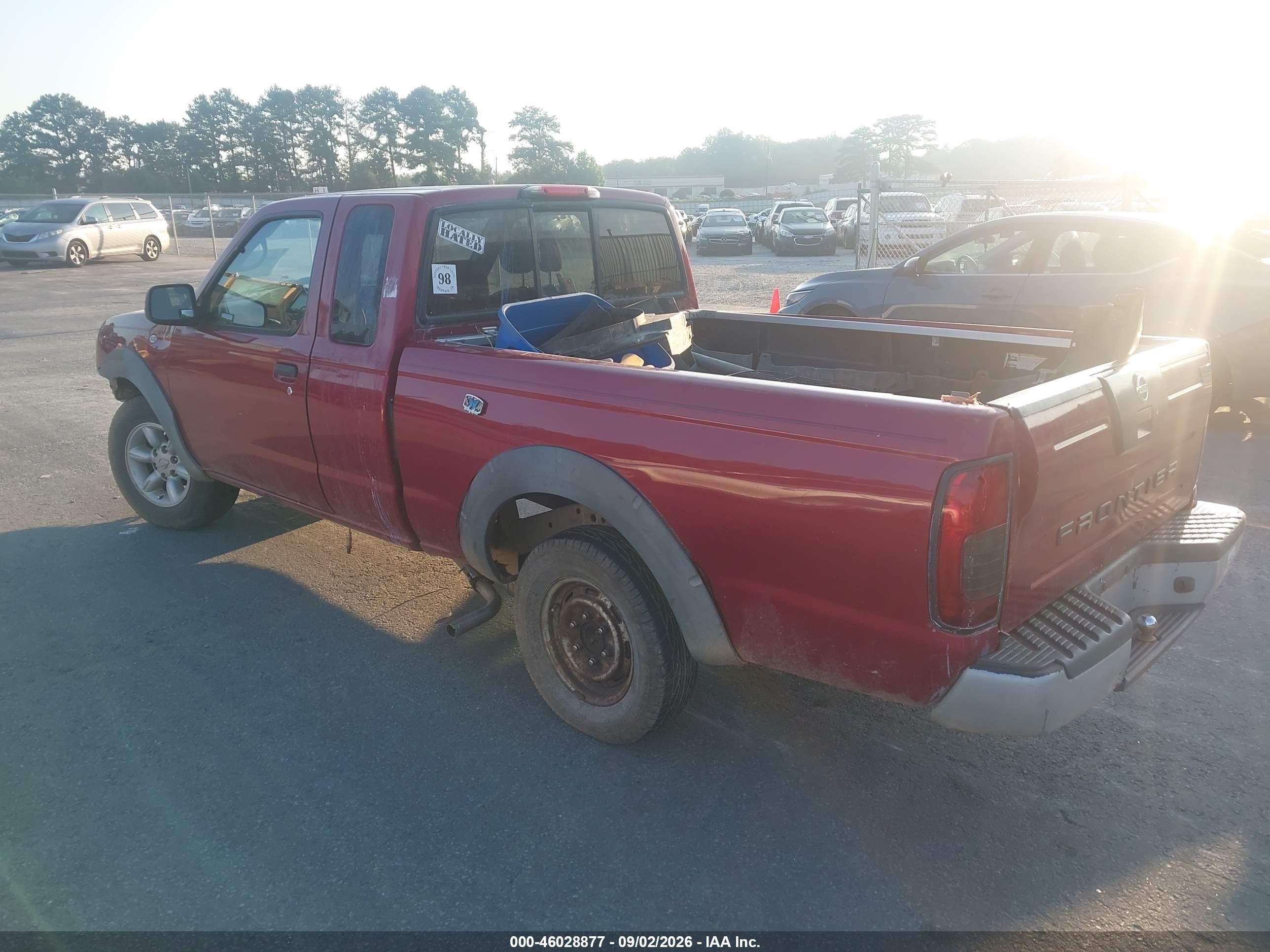 2002 Nissan Frontier Xe Red vin: 1N6DD26SX2C340037
