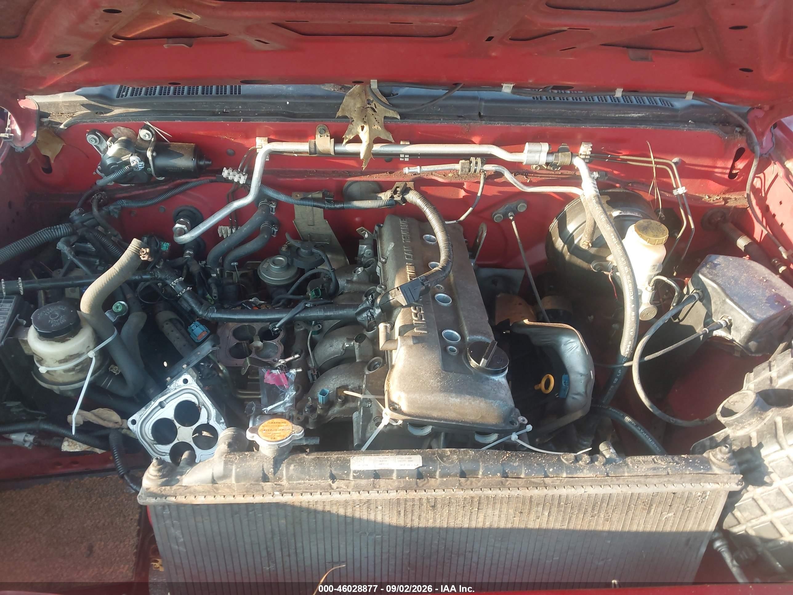 2002 Nissan Frontier Xe Red vin: 1N6DD26SX2C340037