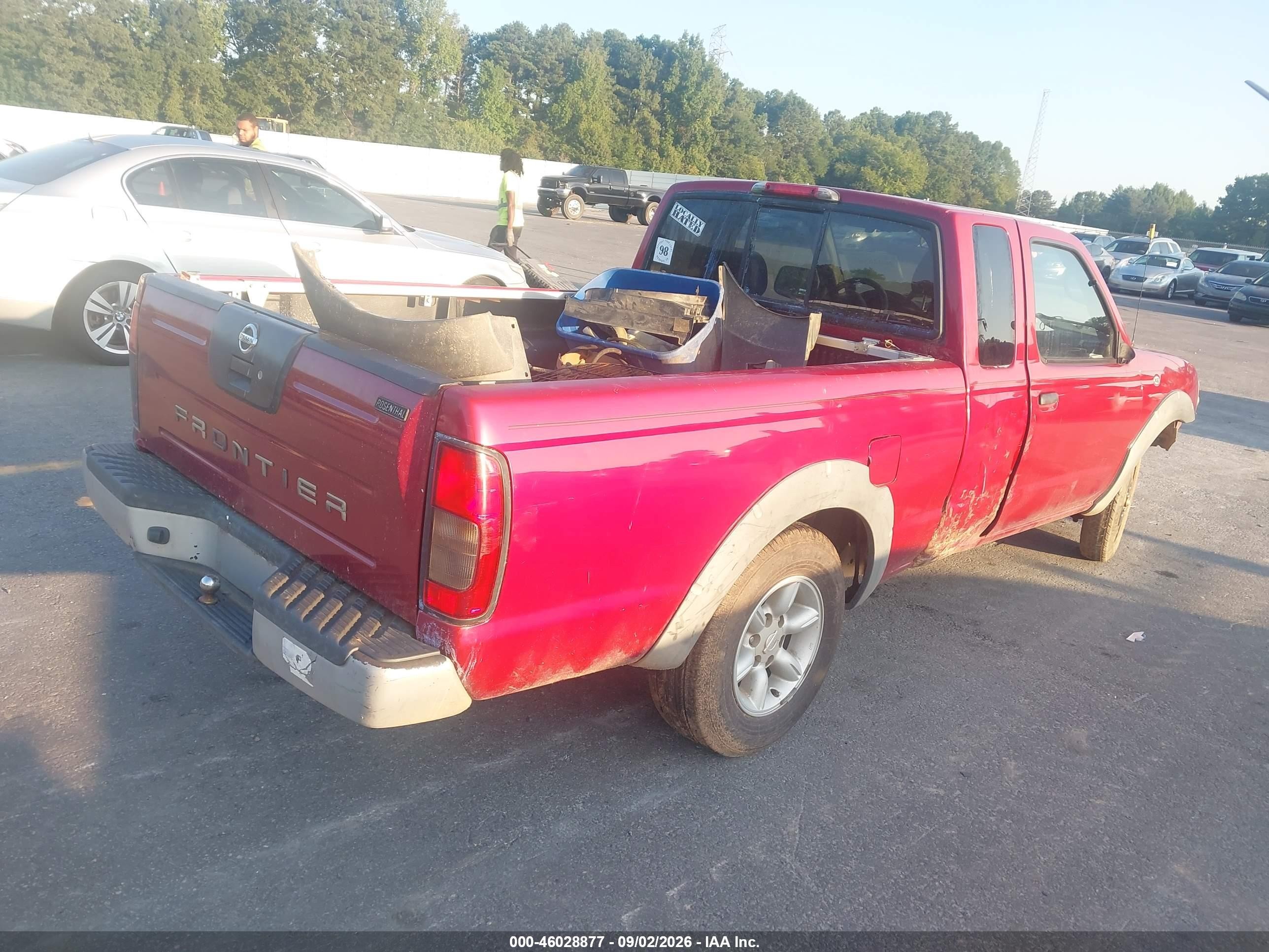 2002 Nissan Frontier Xe Red vin: 1N6DD26SX2C340037