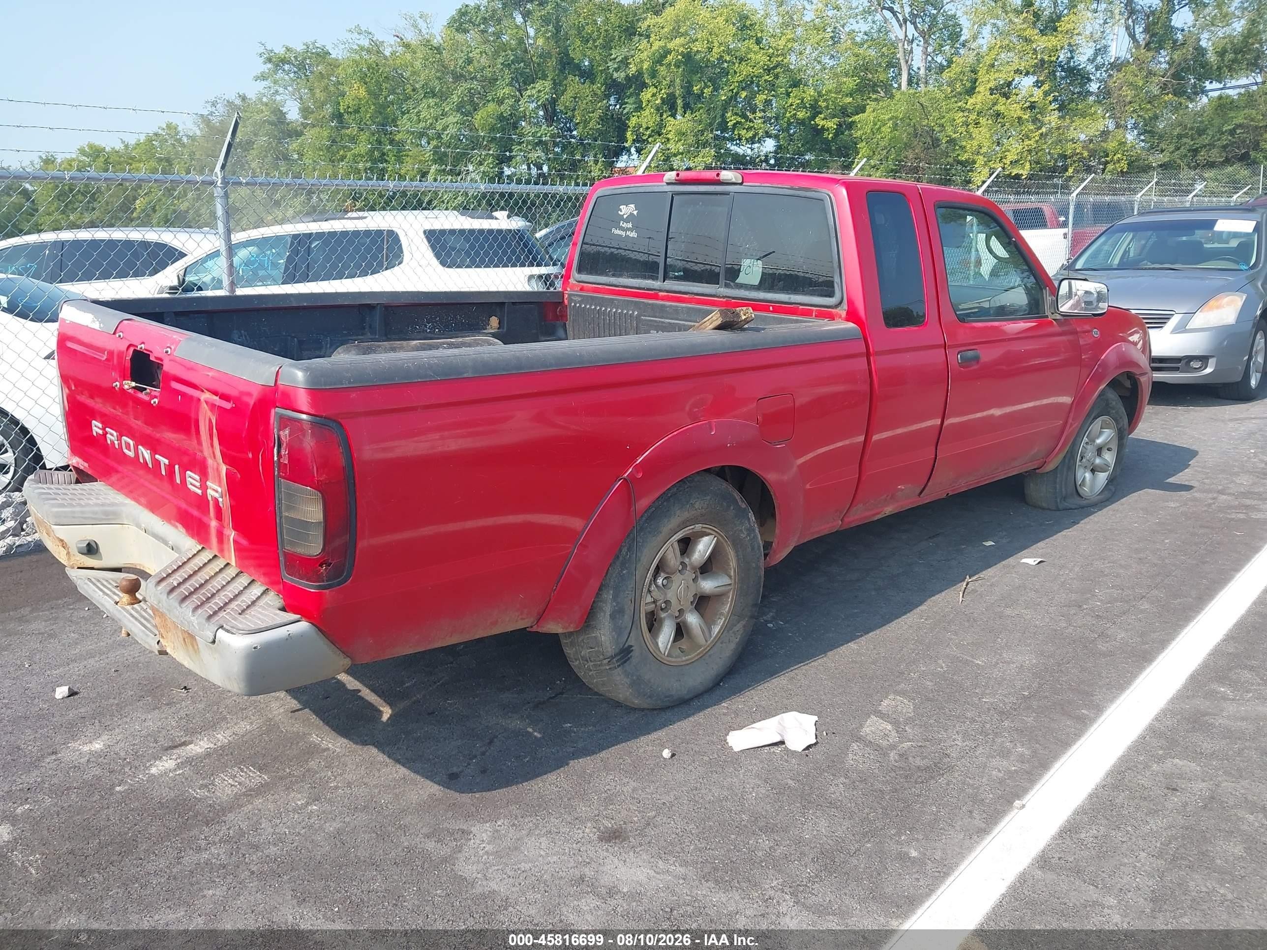 2004 Nissan Frontier Xe Red vin: 1N6DD26T04C478021
