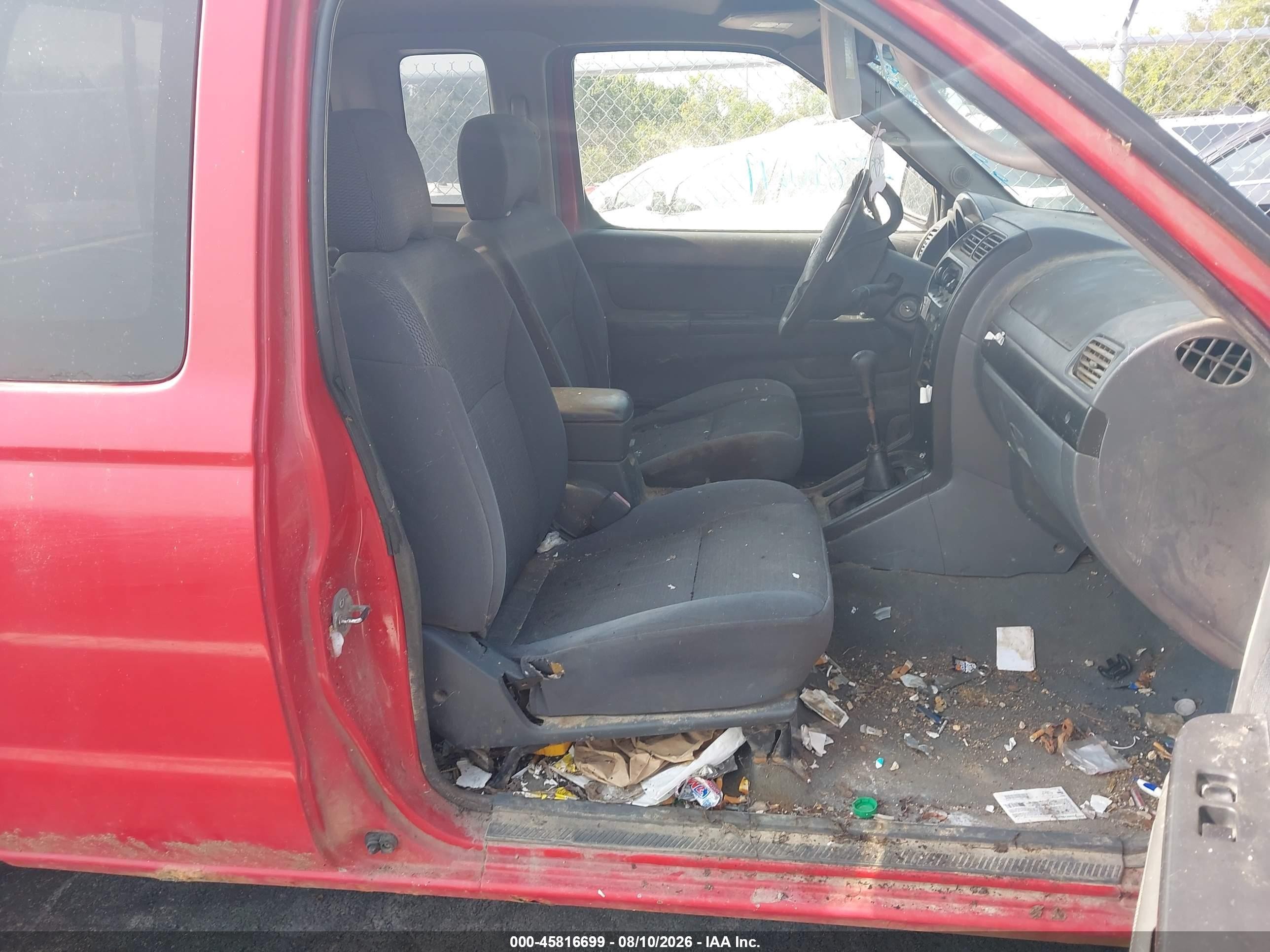 2004 Nissan Frontier Xe Red vin: 1N6DD26T04C478021
