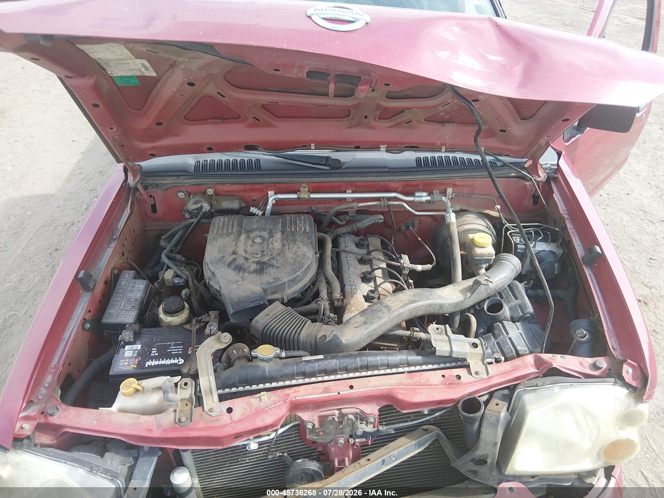 2003 Nissan Frontier Xe Burgundy vin: 1N6DD26T23C426694