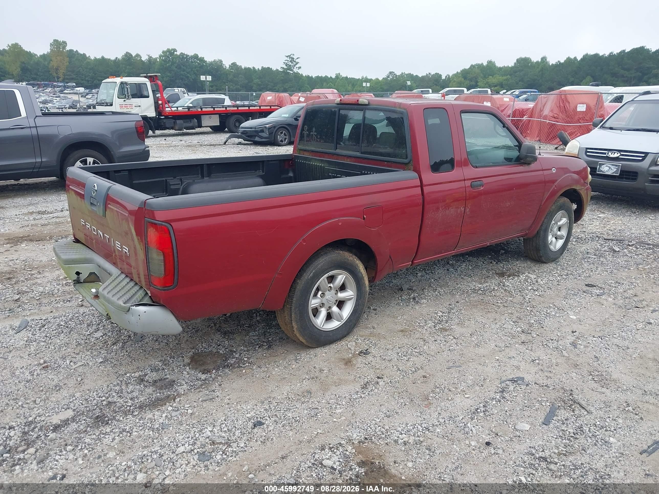 2004 Nissan Frontier Xe Красный vin: 1N6DD26T74C458042