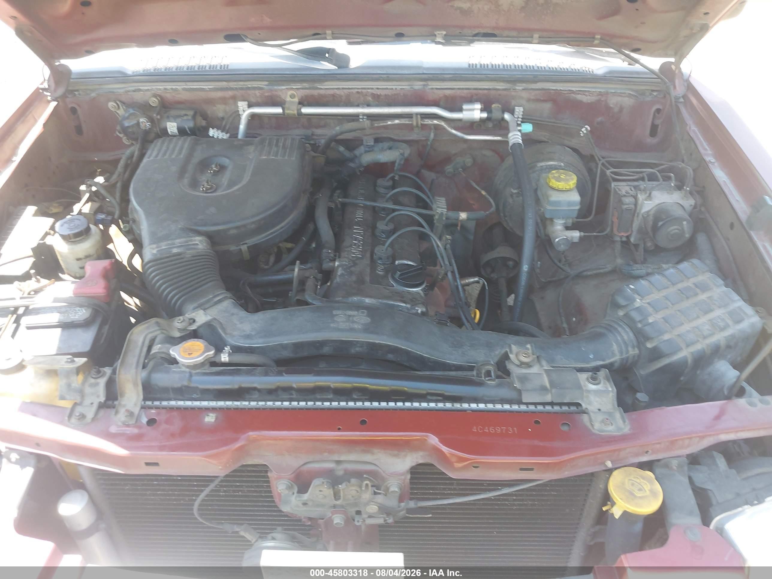 2004 Nissan Frontier Xe Red vin: 1N6DD26T84C469731