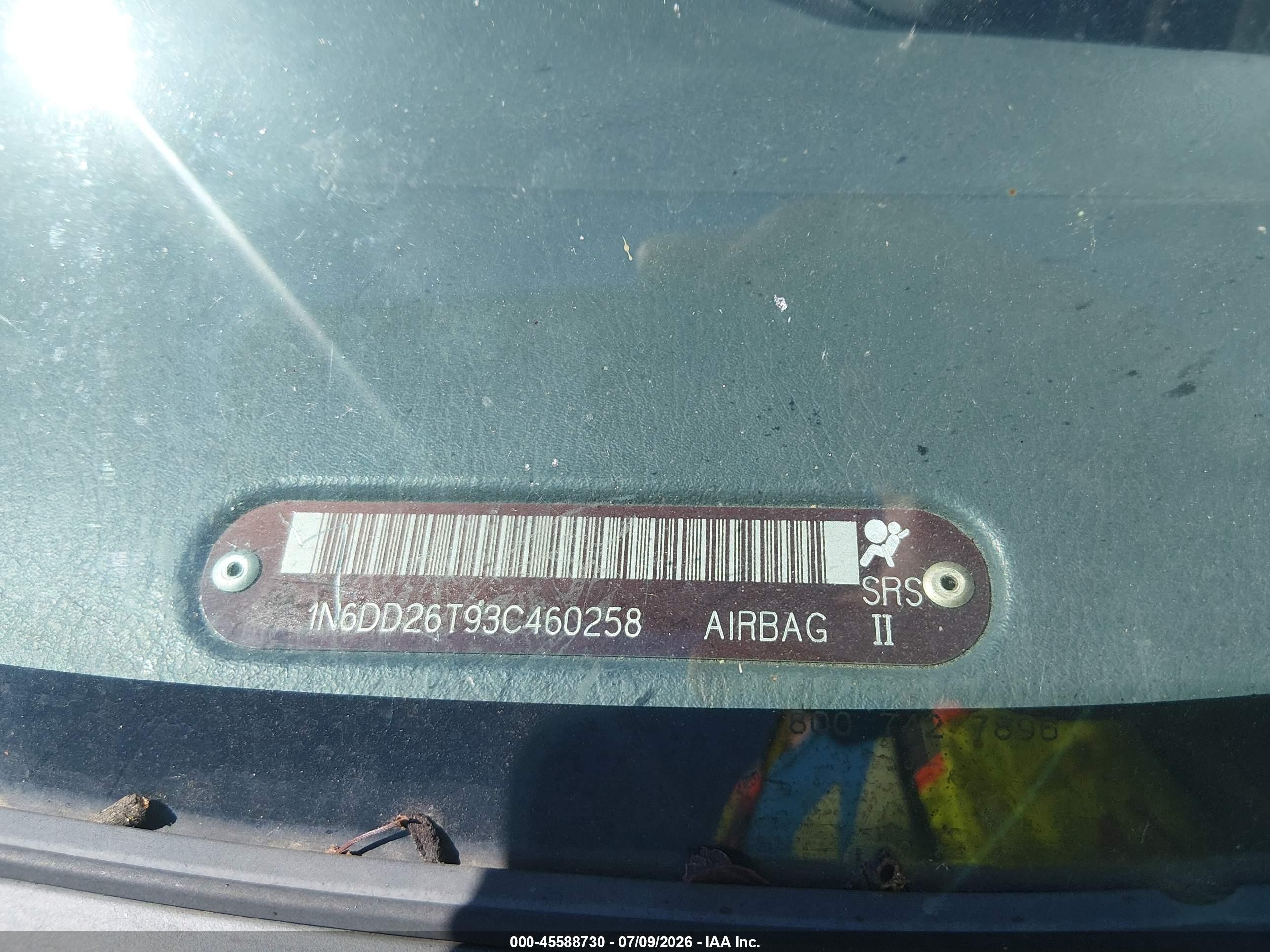 2003 Nissan Frontier Xe Серый vin: 1N6DD26T93C460258