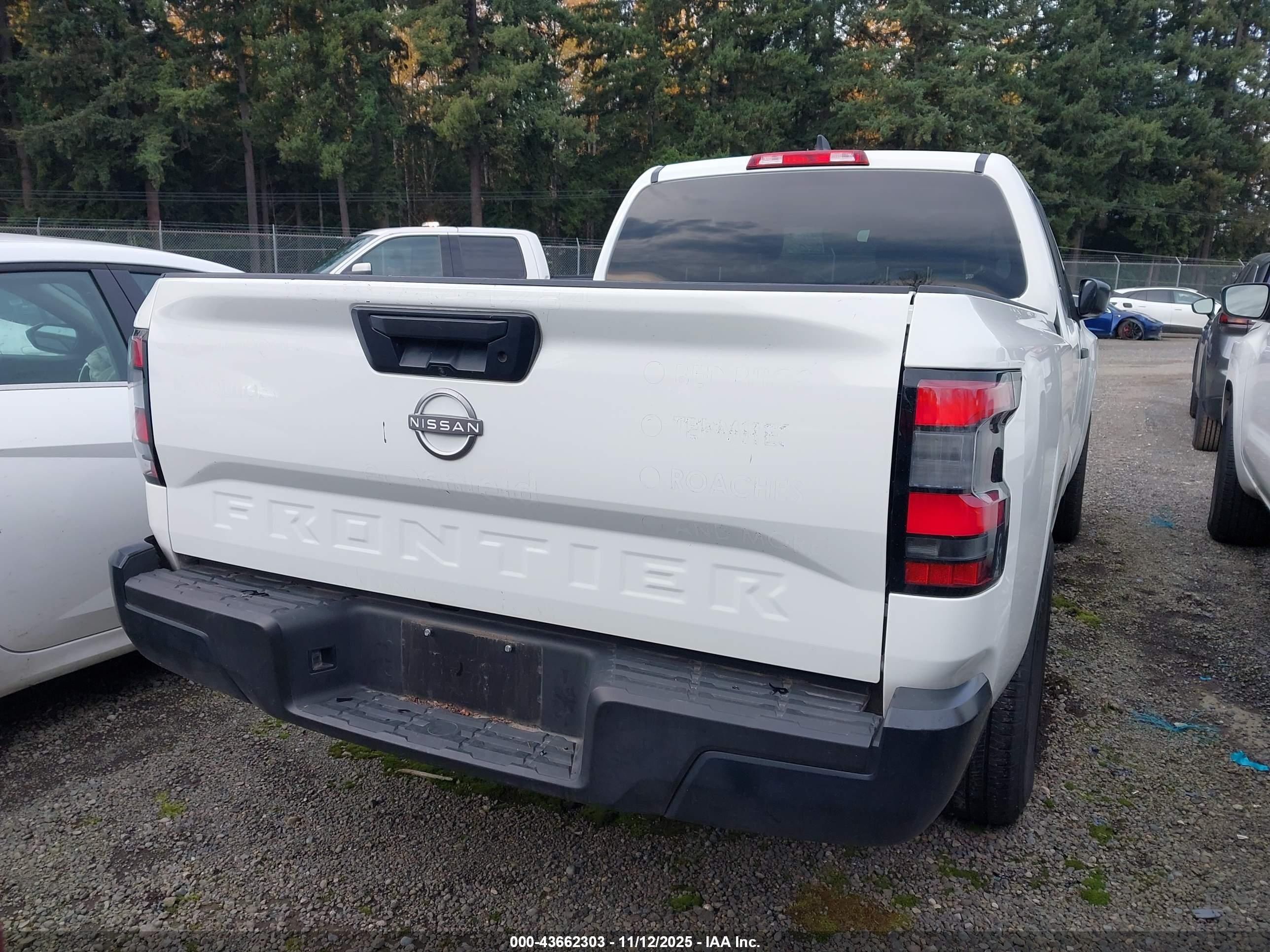 2024 Nissan Frontier King Cab S 4x2 White vin: 1N6ED1CL5RN630034