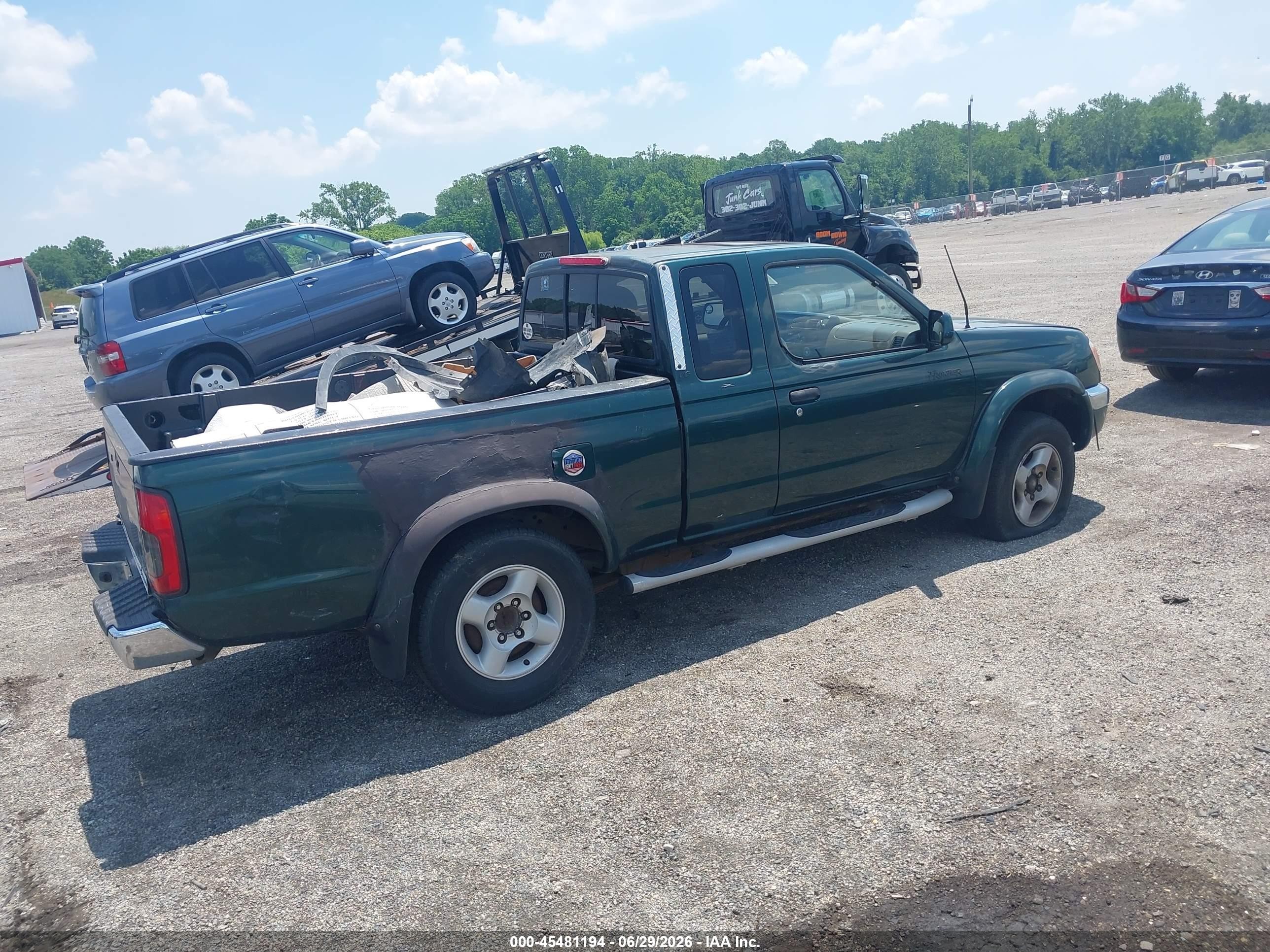 2000 Nissan Frontier 2wd Se/xe Зеленый vin: 1N6ED26T8YC326014