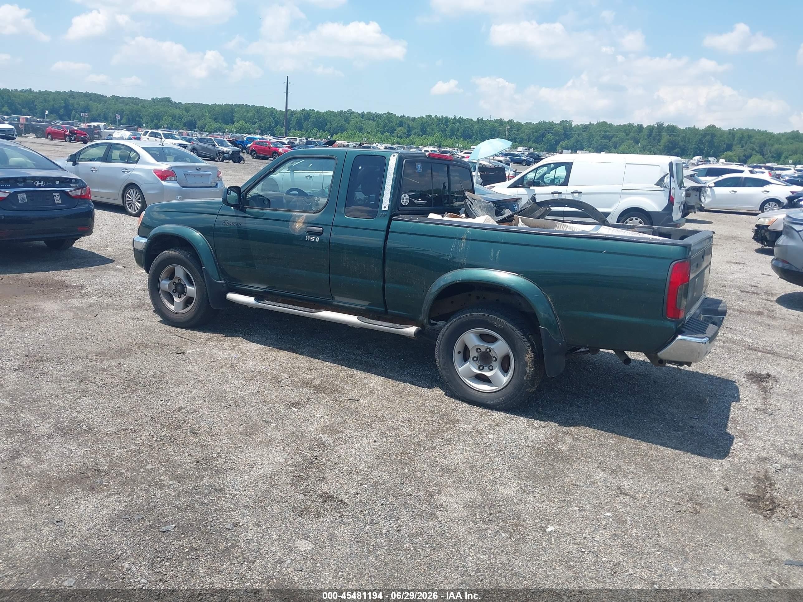 2000 Nissan Frontier 2wd Se/xe Зеленый vin: 1N6ED26T8YC326014
