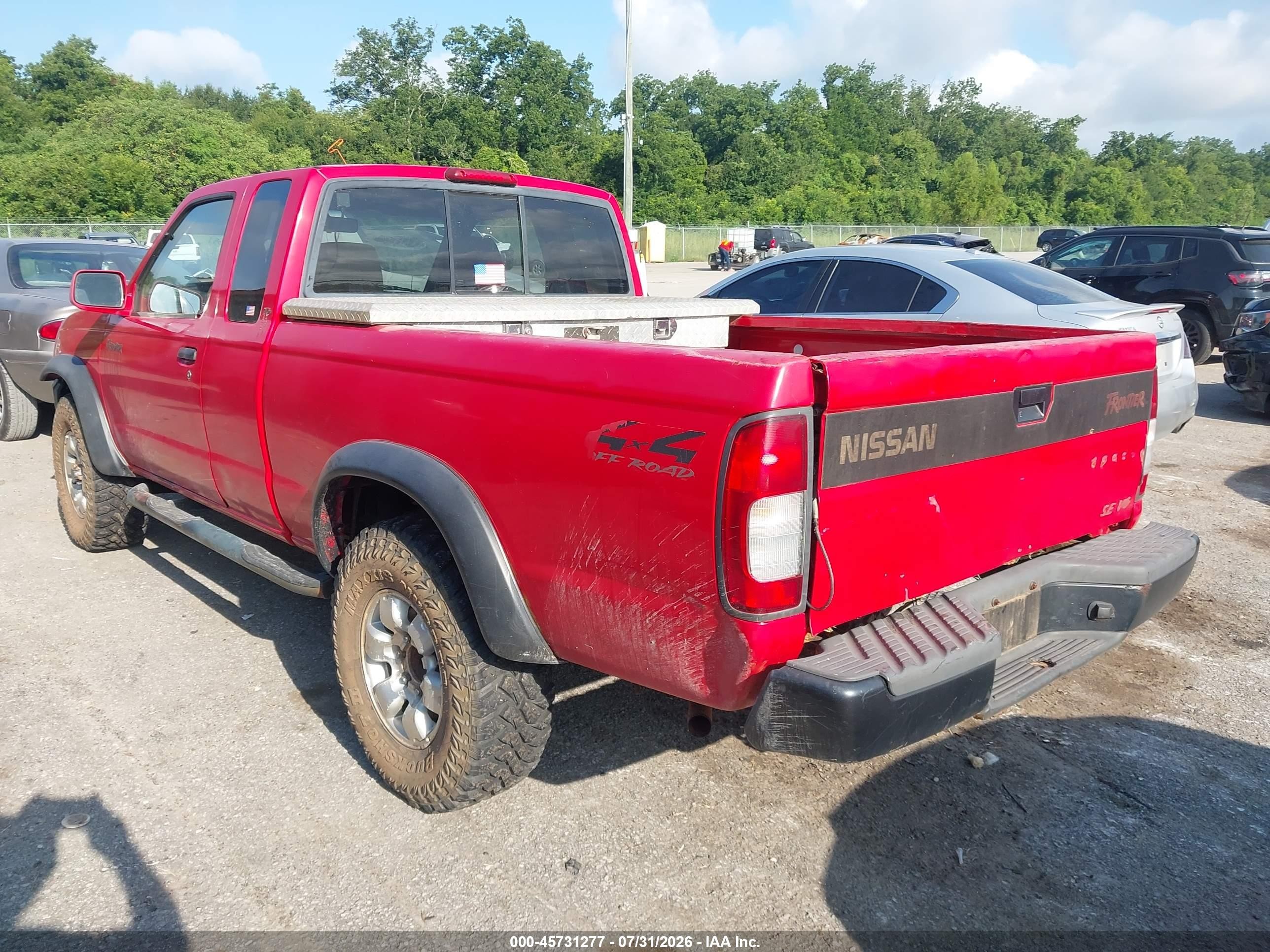 1999 Nissan Frontier Se-v6/xe-v6 Red vin: 1N6ED26Y4XC308331