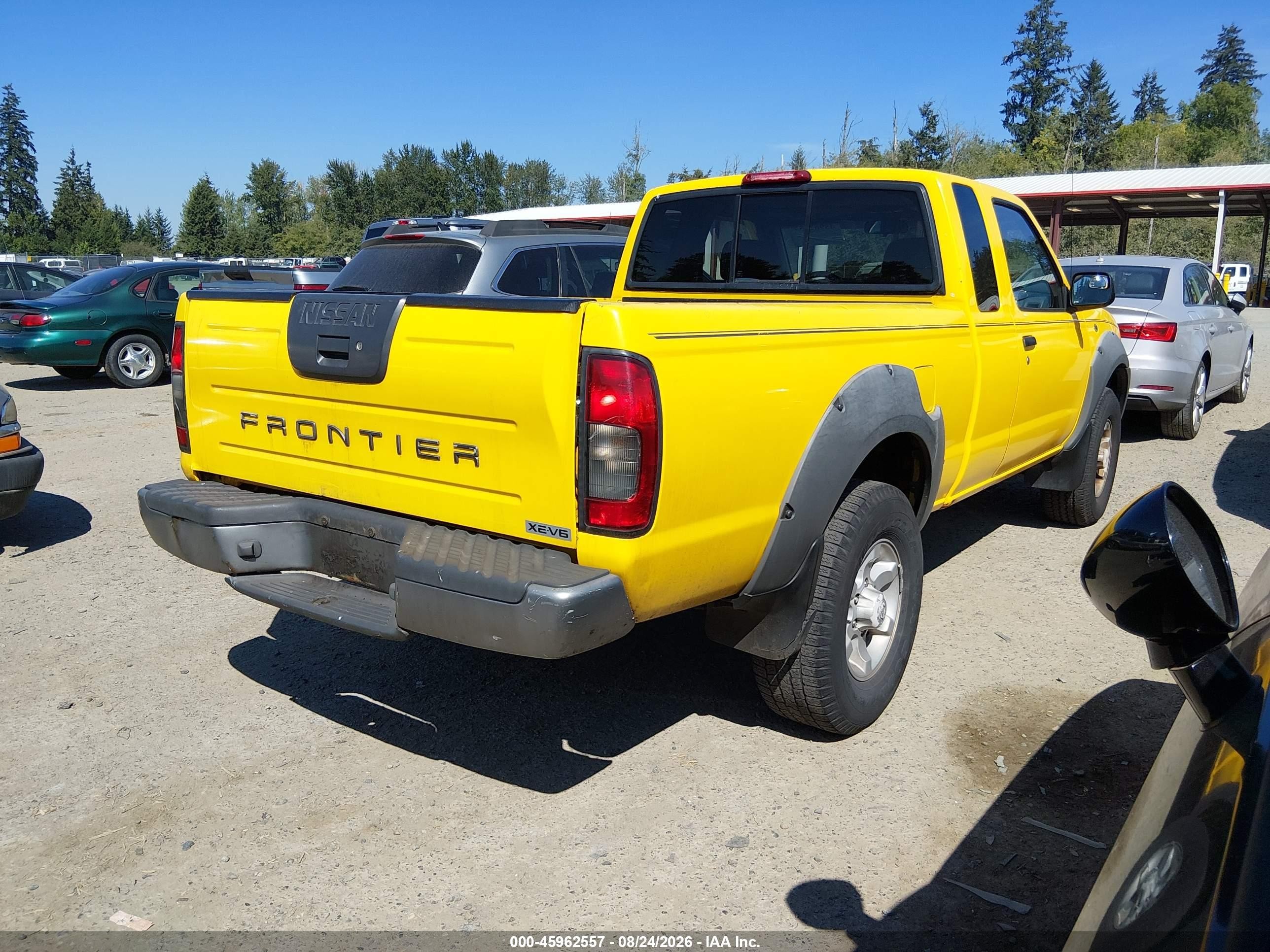 2001 Nissan Frontier Xe-v6 Yellow vin: 1N6ED26Y51C323573