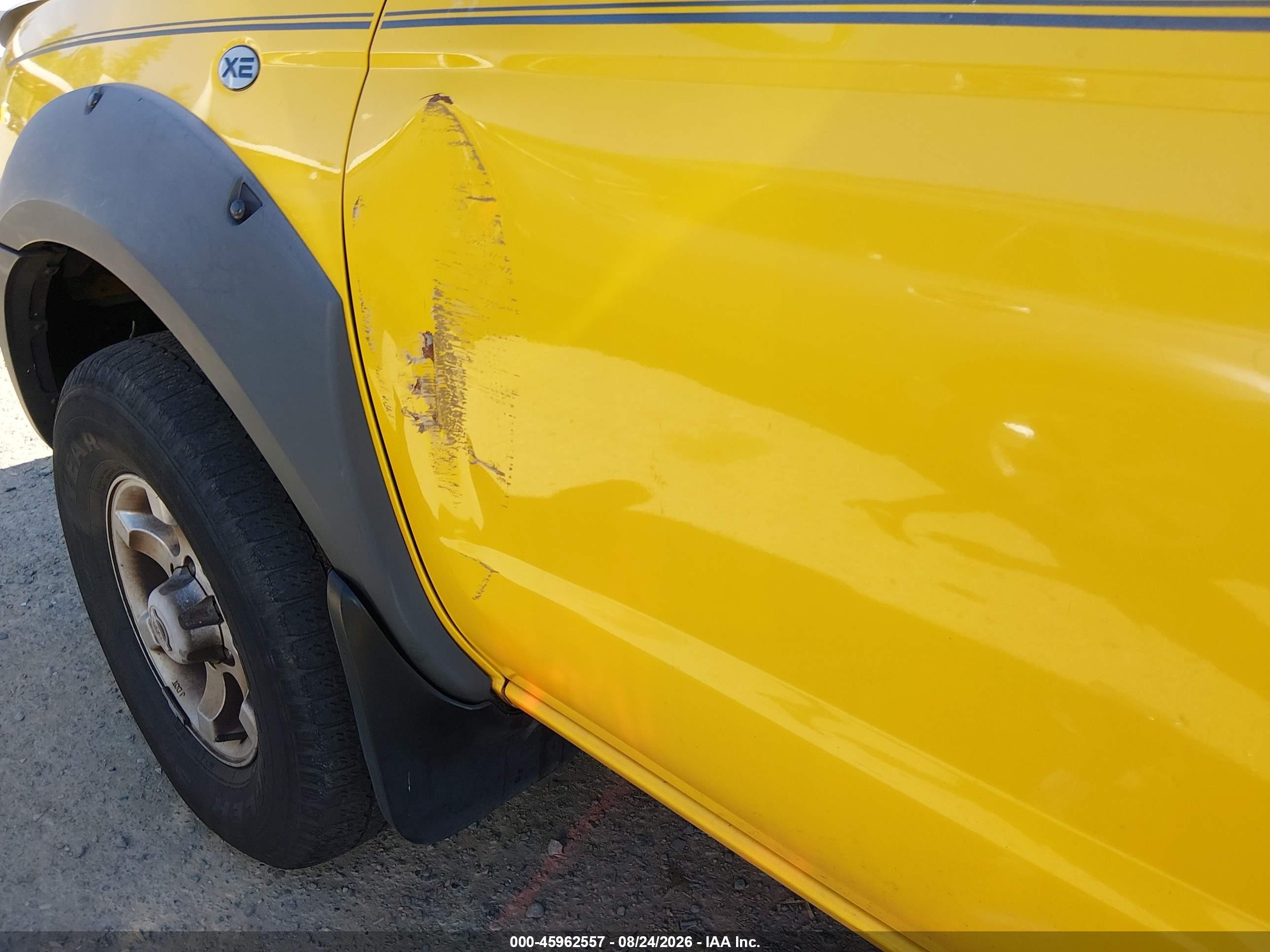2001 Nissan Frontier Xe-v6 Yellow vin: 1N6ED26Y51C323573