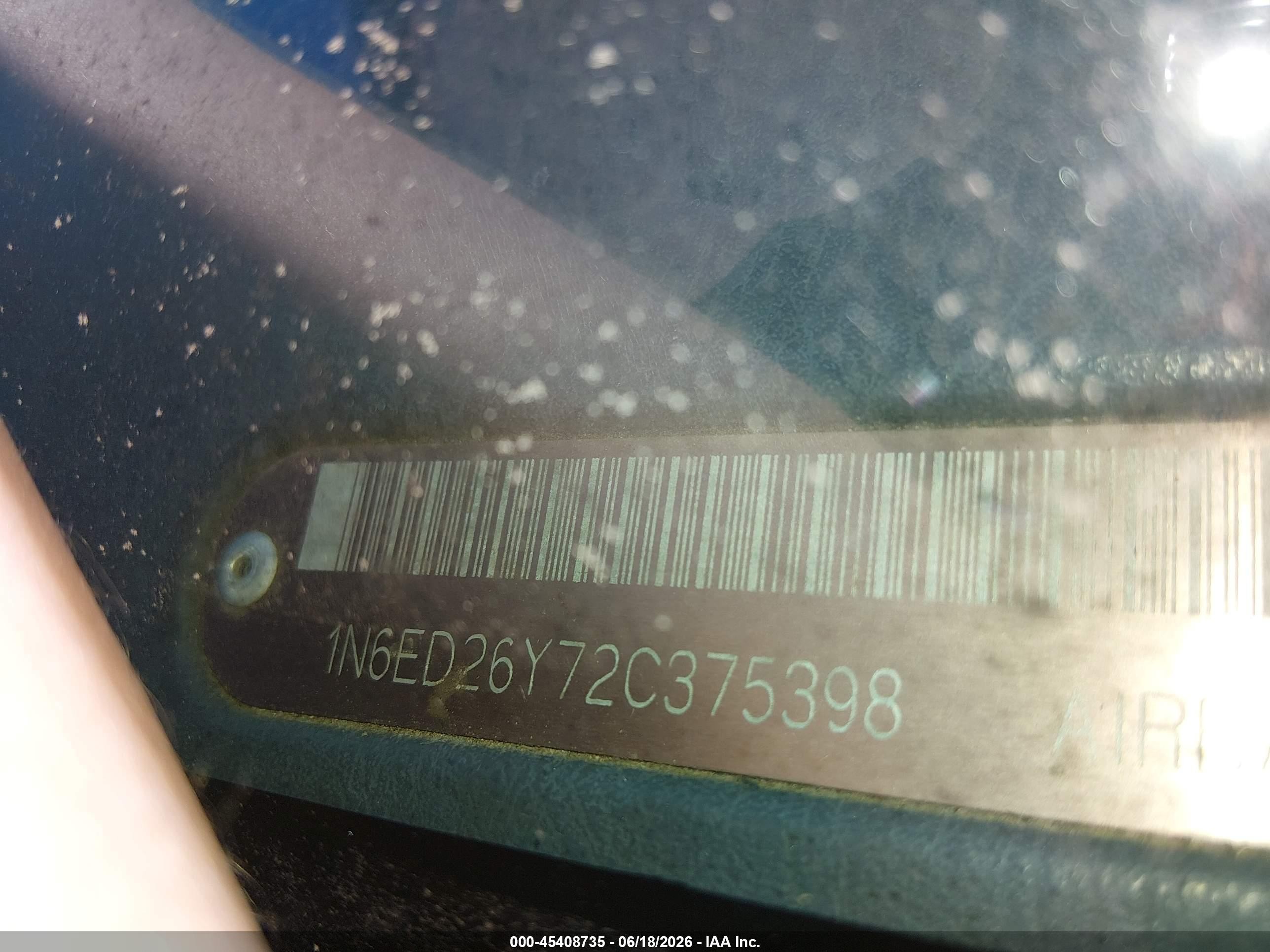 2002 Nissan Frontier Xe-v6 Silver vin: 1N6ED26Y72C375398