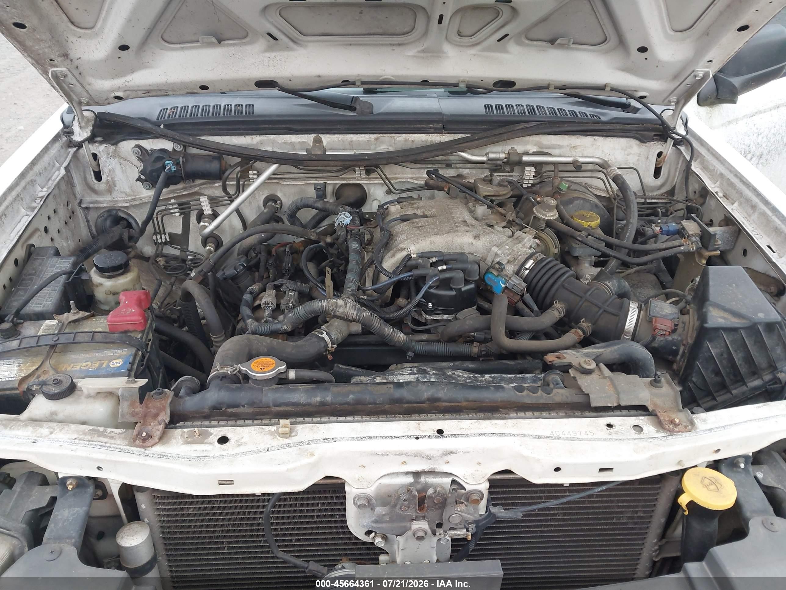2004 Nissan Frontier Xe-v6 White vin: 1N6ED26Y74C449745
