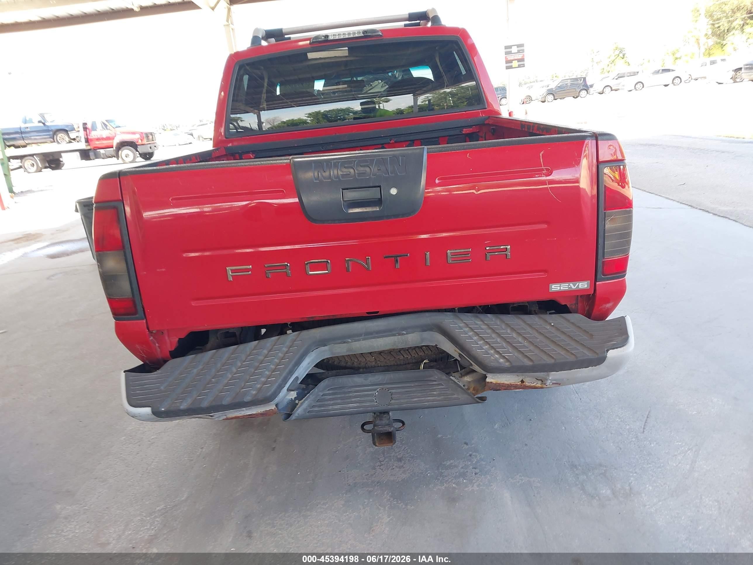 2001 Nissan Frontier Se-v6 Красный vin: 1N6ED27T01C327582