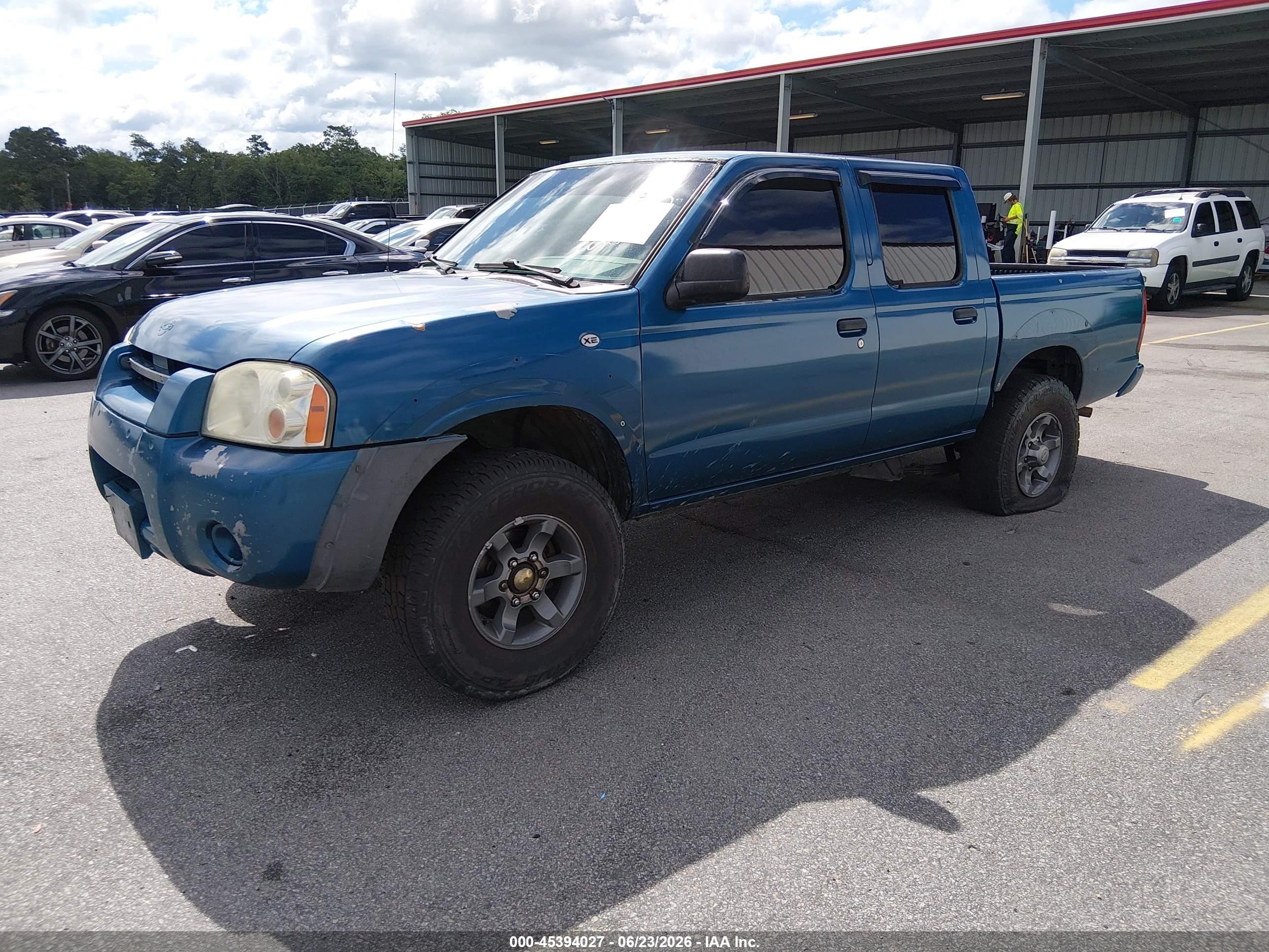 2001 Nissan Frontier Xe-v6 Blue vin: 1N6ED27T01C377480