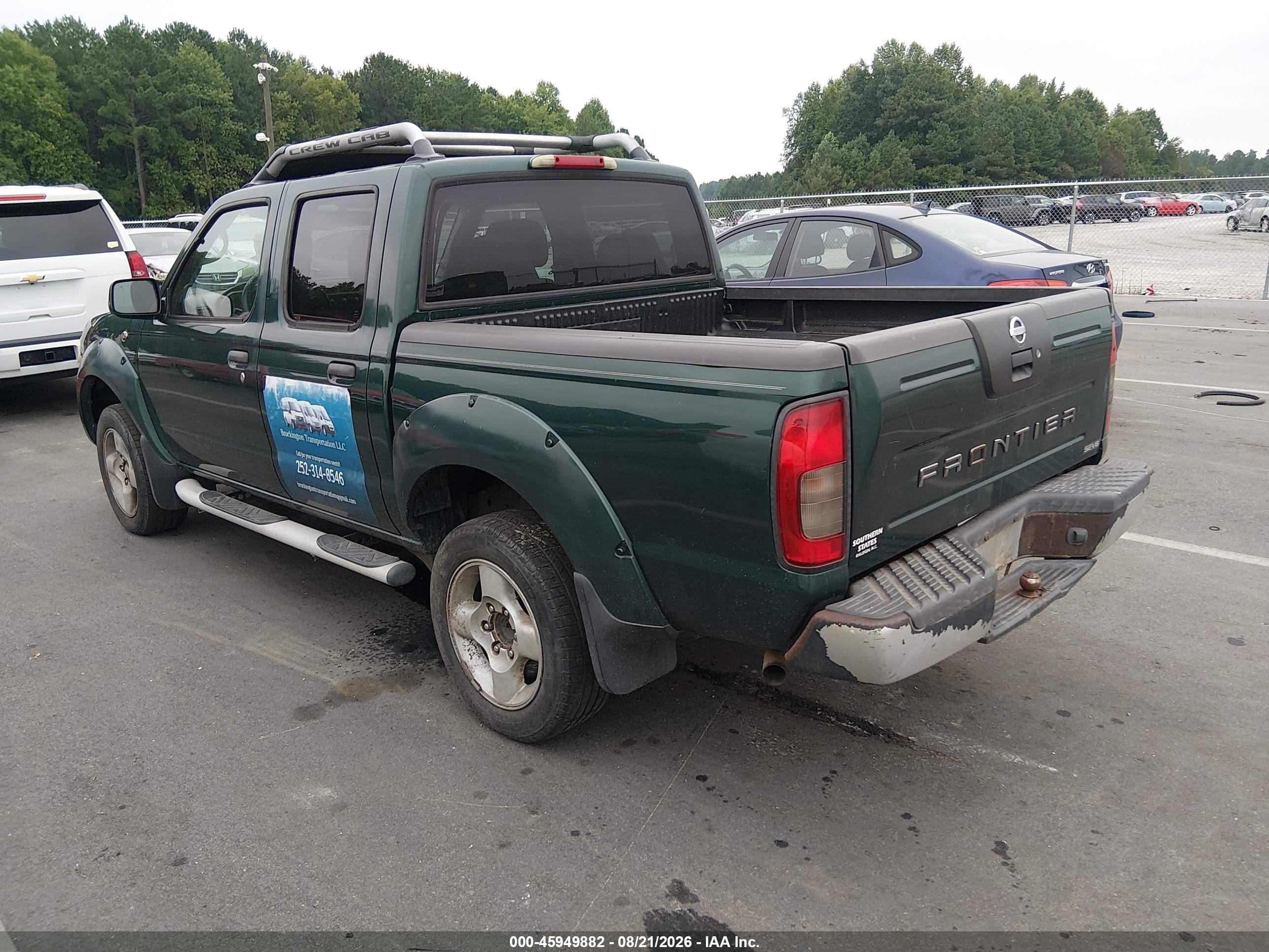 2002 Nissan Frontier Se-v6 Зеленый vin: 1N6ED27T02C387427