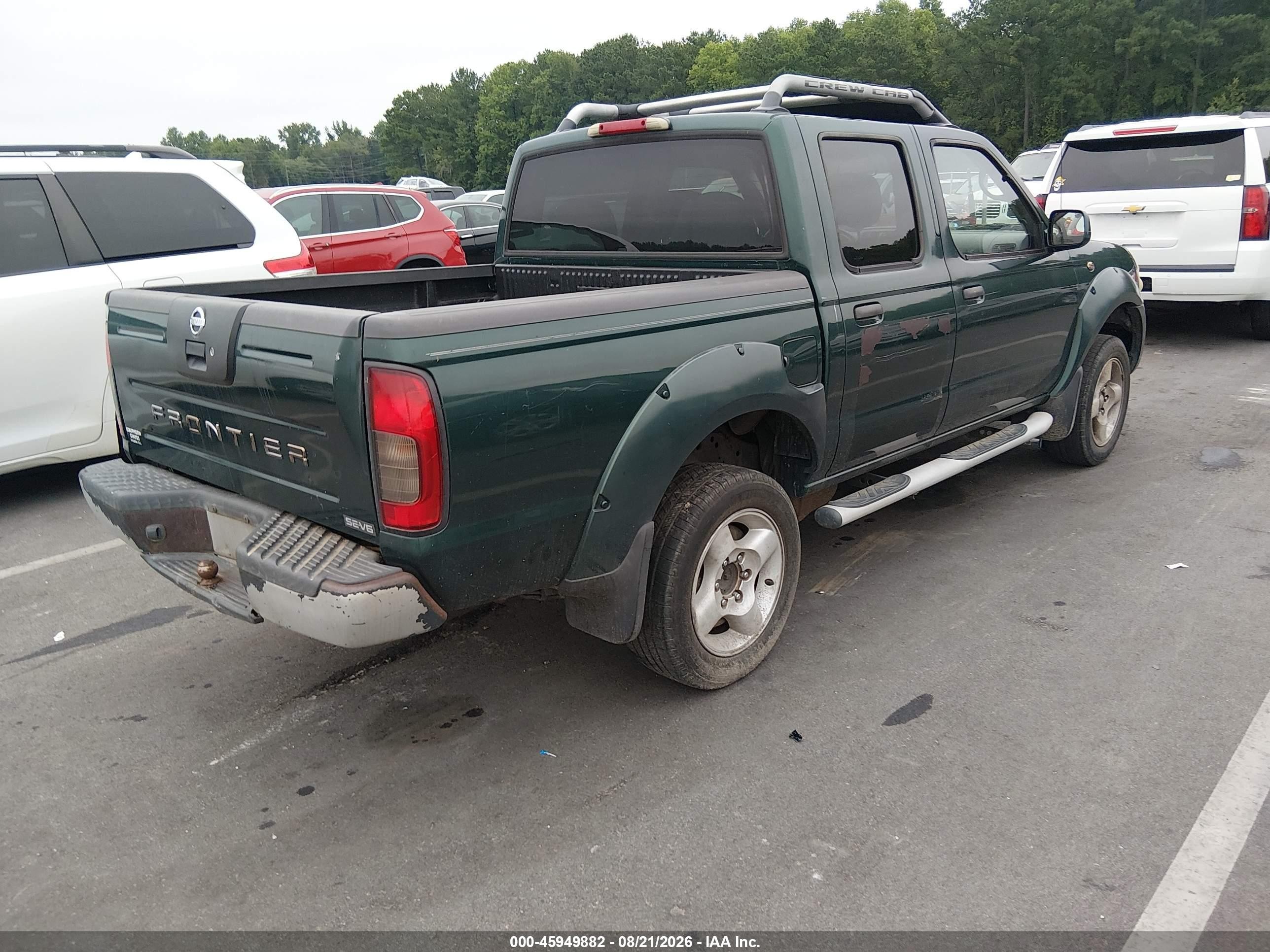 2002 Nissan Frontier Se-v6 Зеленый vin: 1N6ED27T02C387427