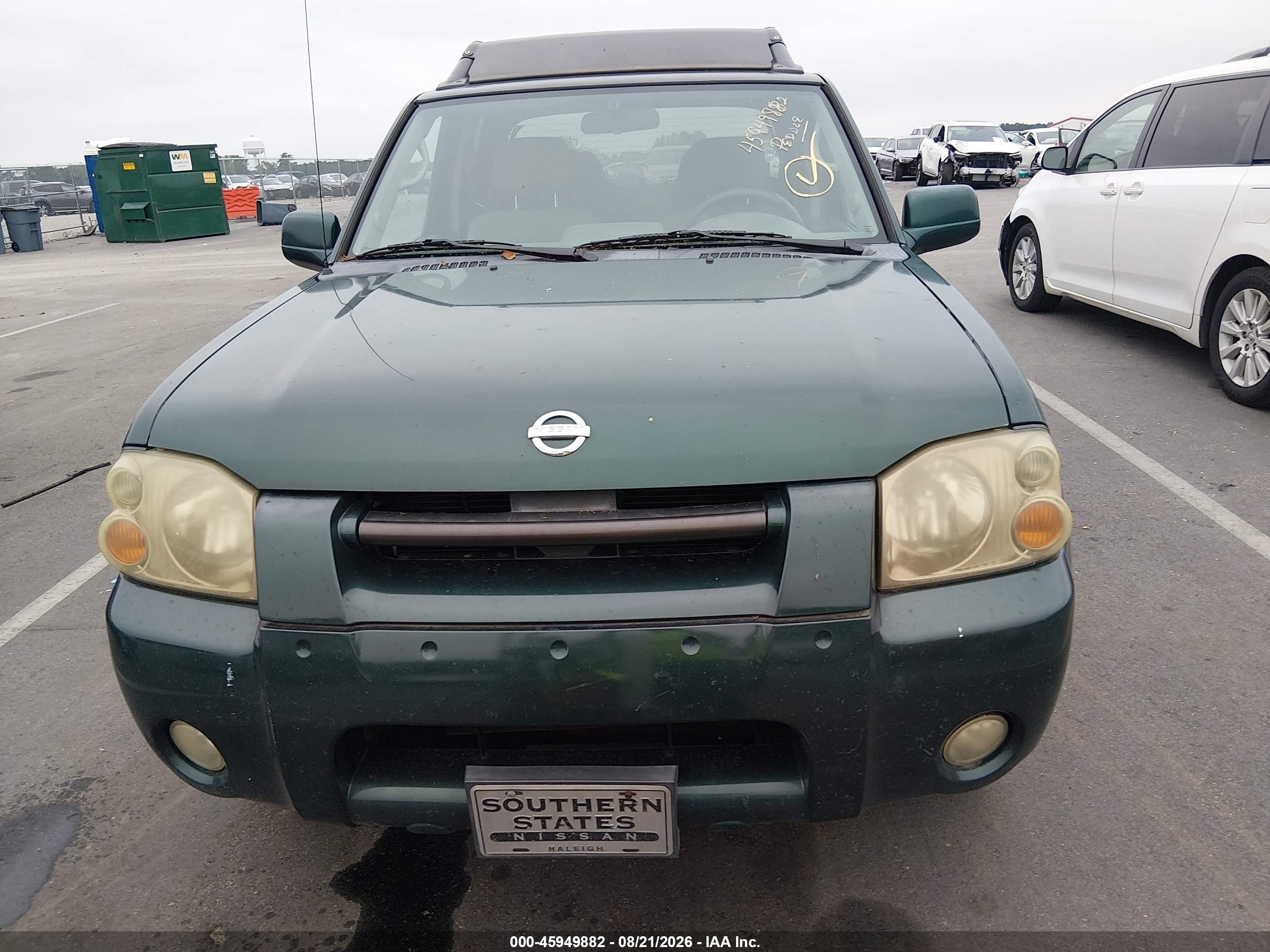 2002 Nissan Frontier Se-v6 Зеленый vin: 1N6ED27T02C387427