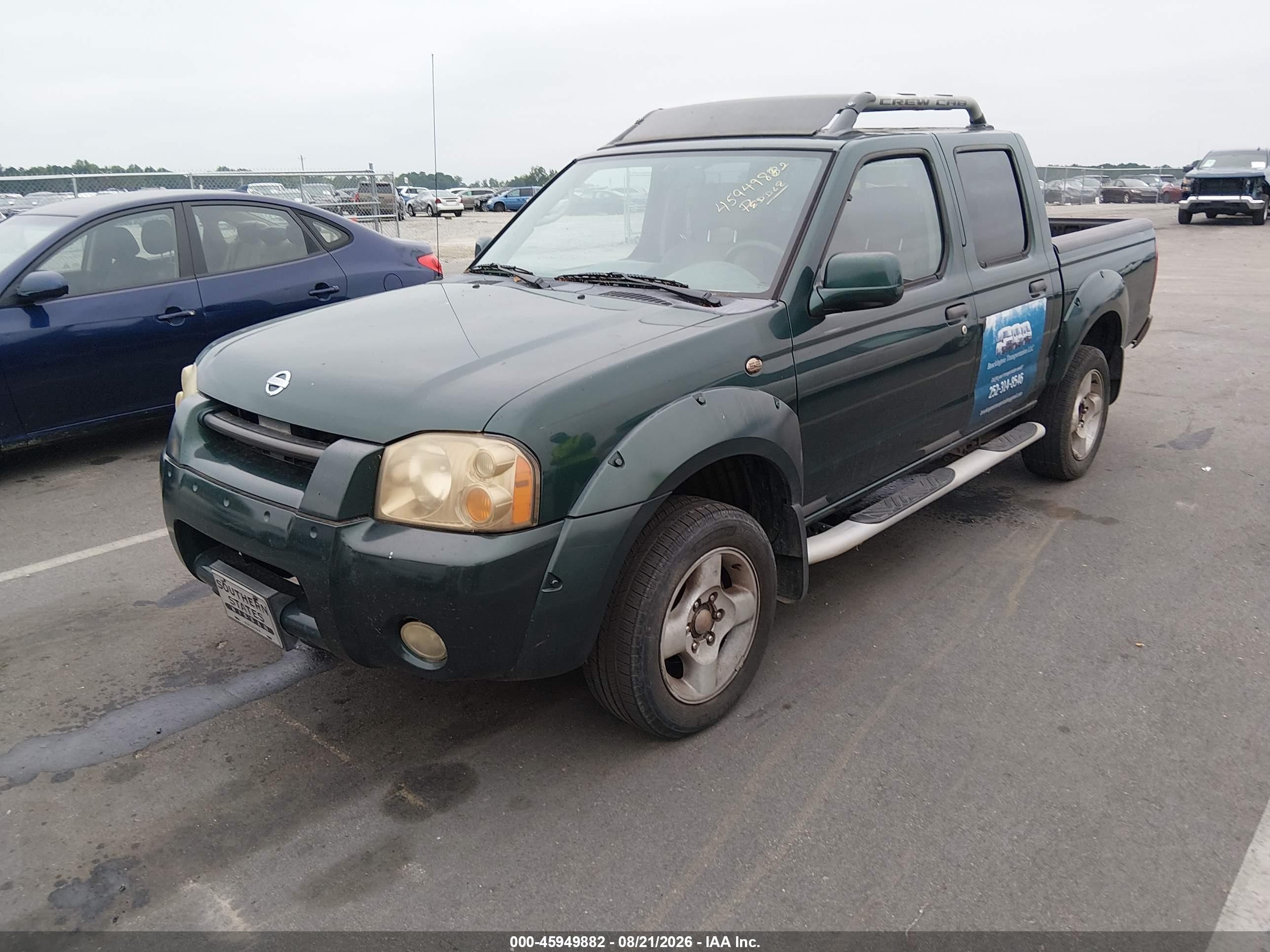 2002 Nissan Frontier Se-v6 Зеленый vin: 1N6ED27T02C387427