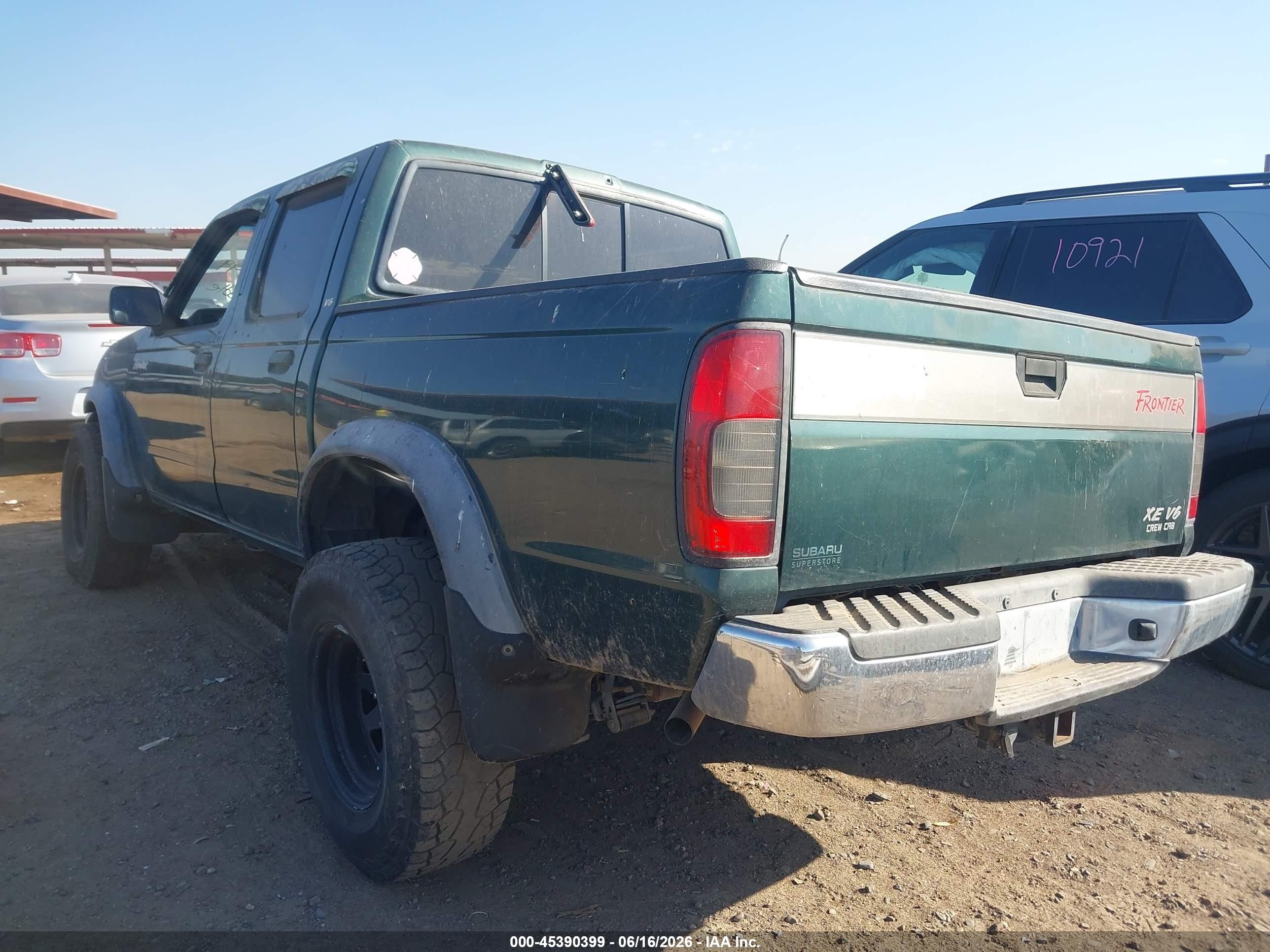 2000 Nissan Frontier 2wd Se/xe/xe-v6 Green vin: 1N6ED27T1YC385873