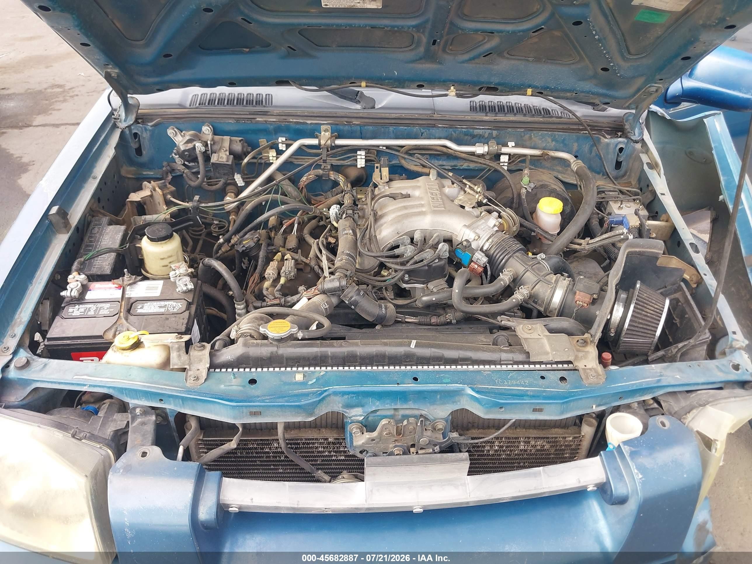 2001 Nissan Frontier Se-v6 Blue vin: 1N6ED27T21C379442