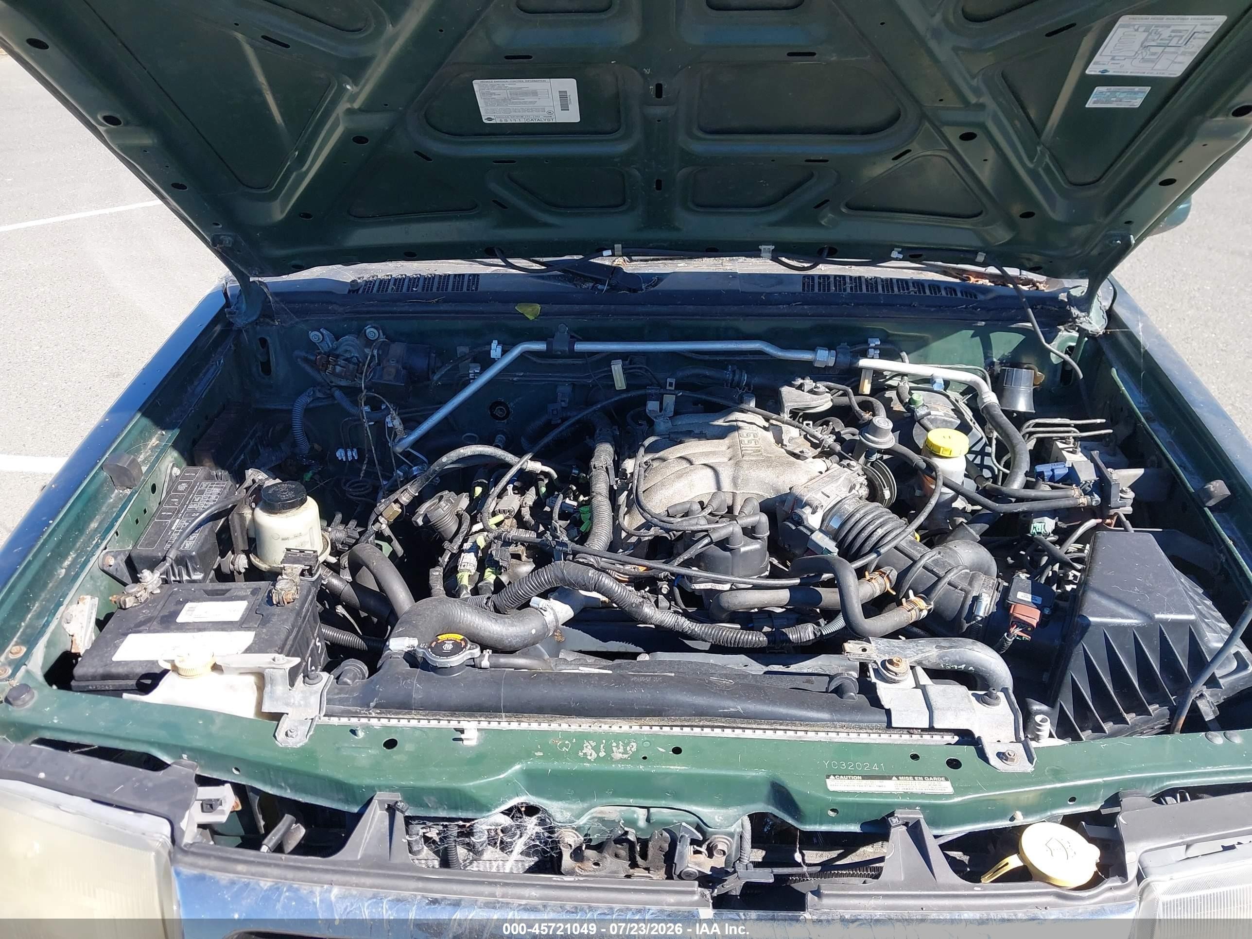 2000 Nissan Frontier Se-v6/xe-v6 Green vin: 1N6ED27T2YC320241