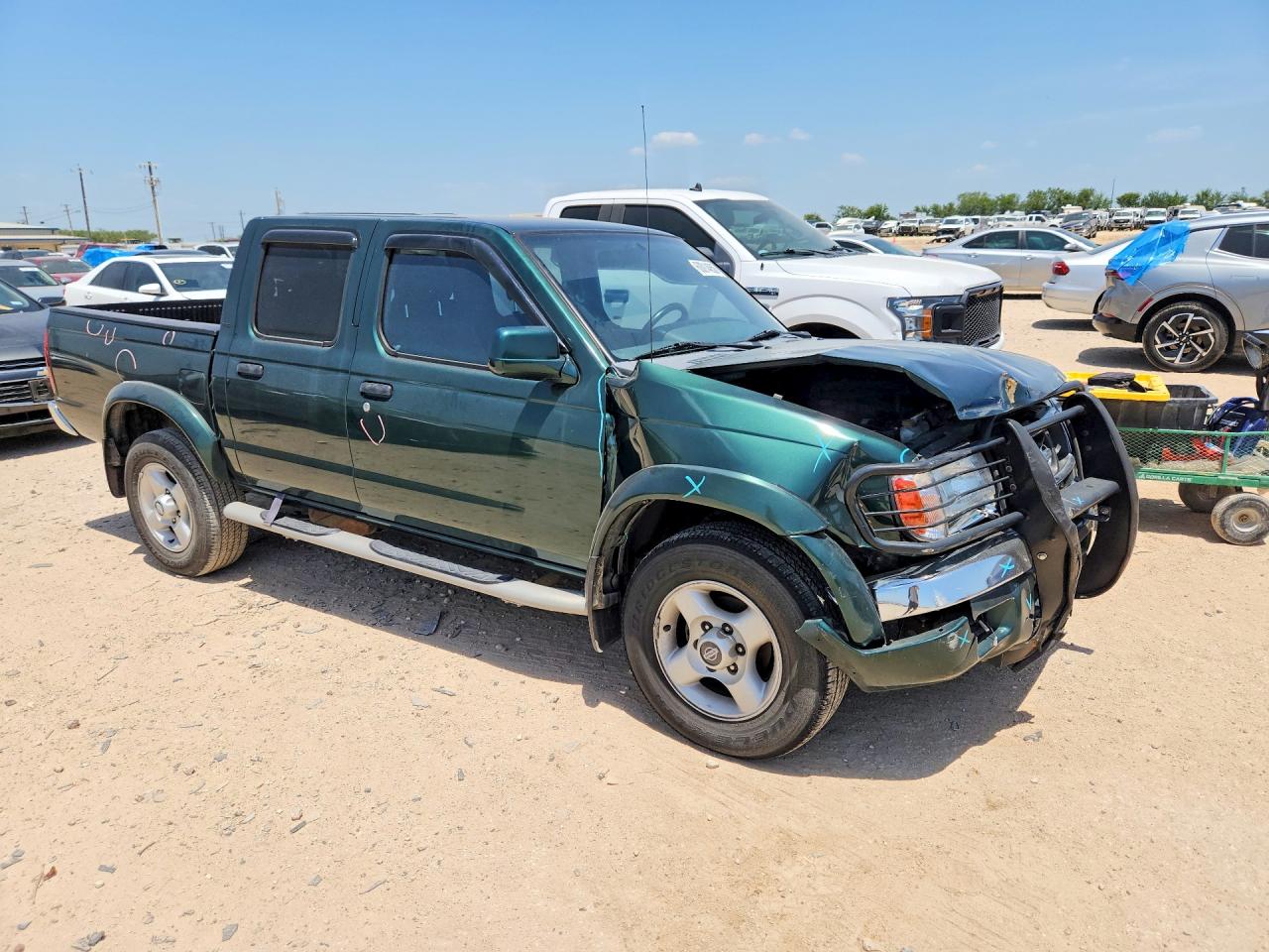 2000 Nissan Frontier Xe Green vin: 1N6ED27T2YC403040