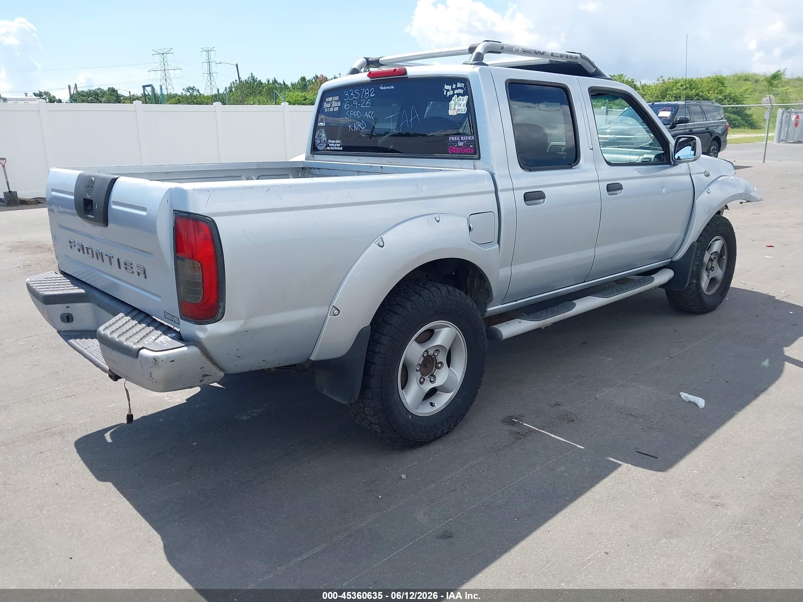 2001 Nissan Frontier Se-v6 Silver vin: 1N6ED27T31C334087