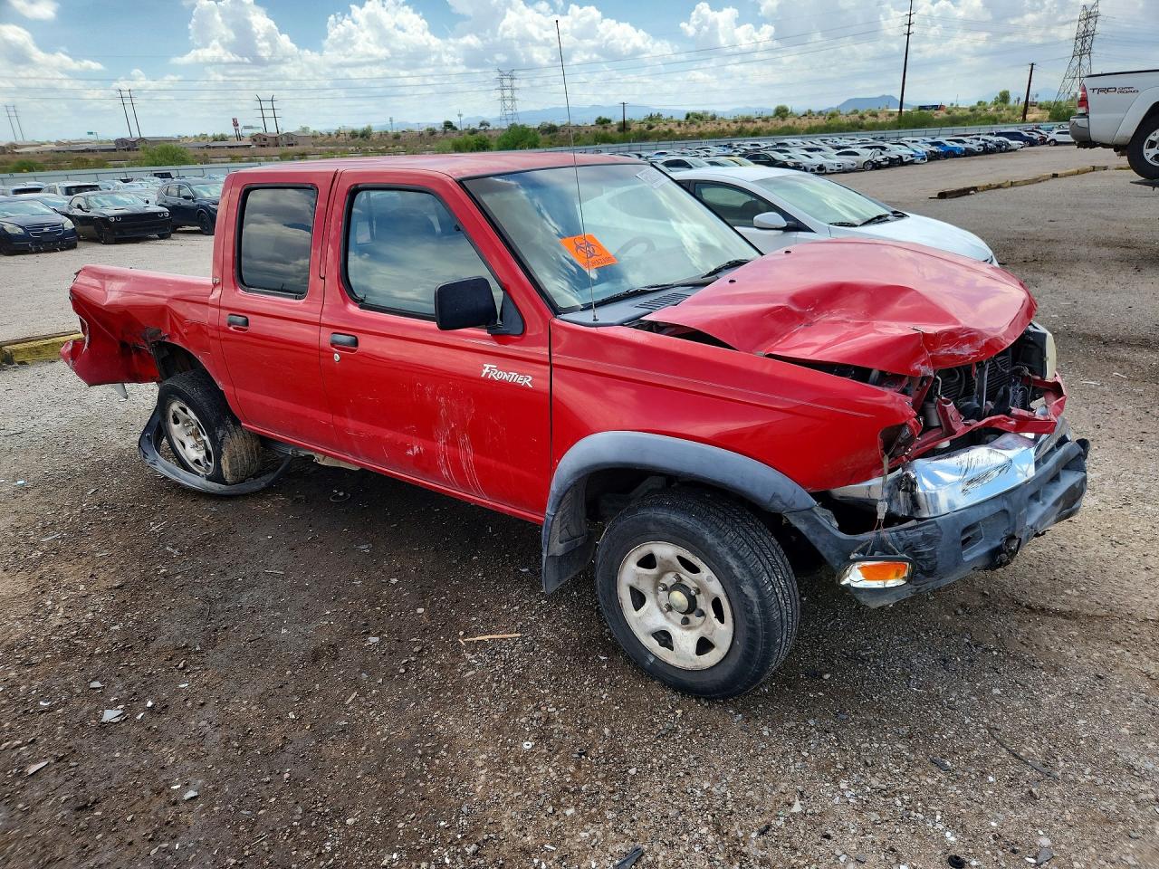 2000 Nissan Frontier Xe Red vin: 1N6ED27T3YC343379
