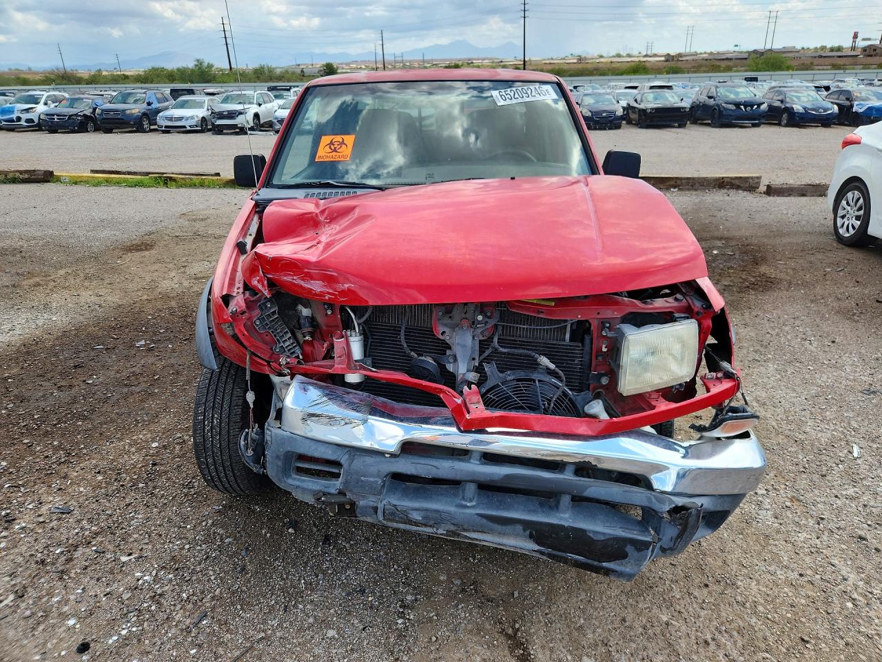 2000 Nissan Frontier Xe Red vin: 1N6ED27T3YC343379