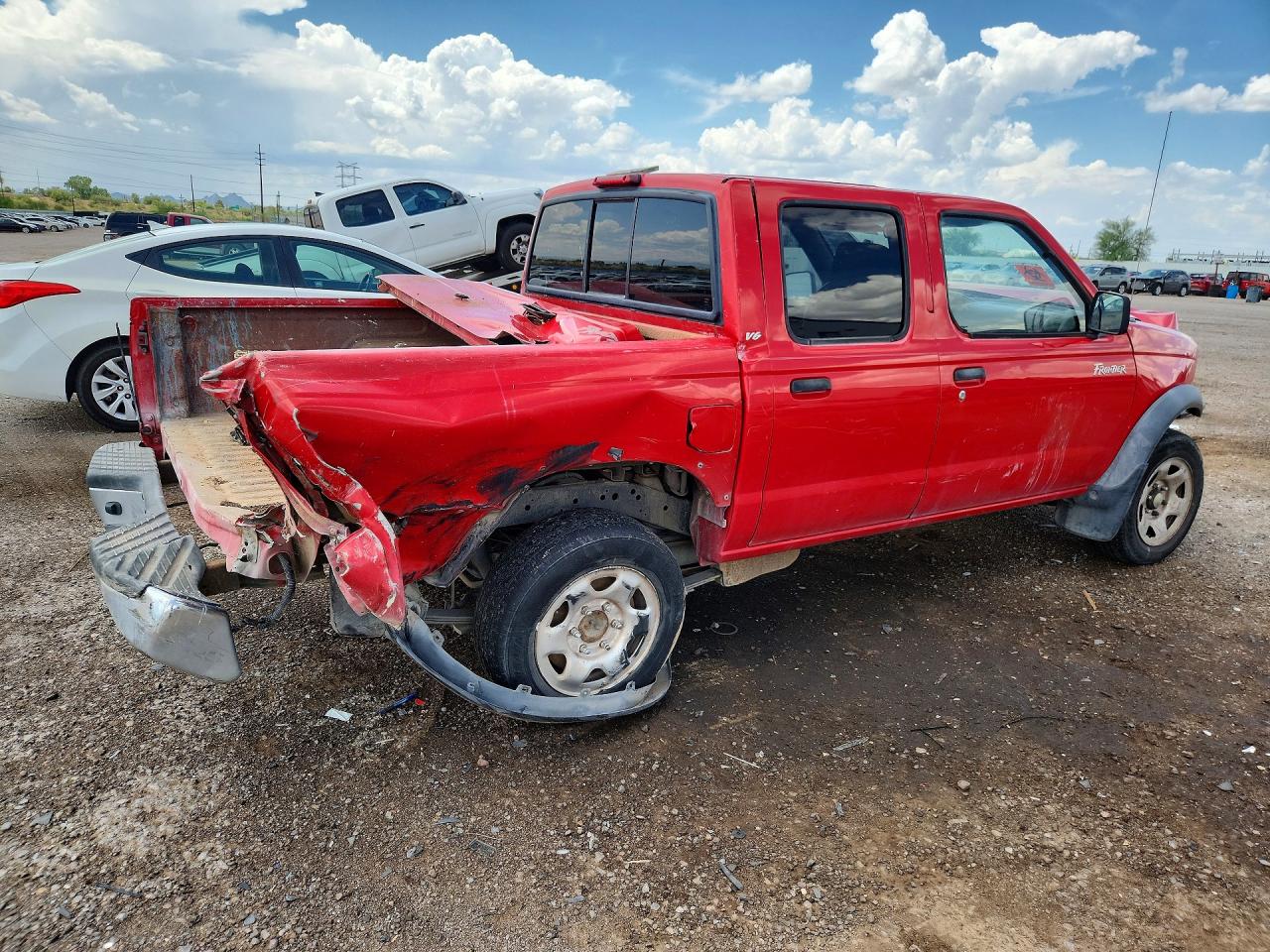 2000 Nissan Frontier Xe Red vin: 1N6ED27T3YC343379