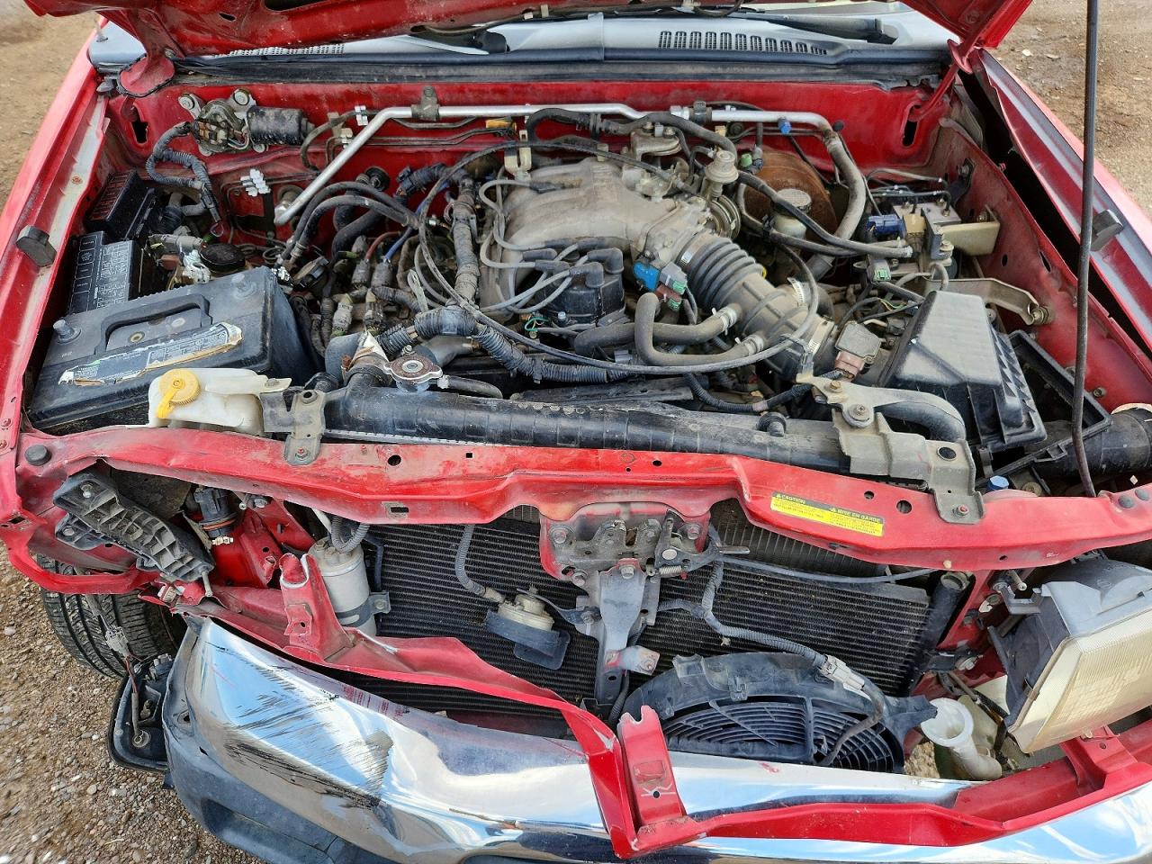 2000 Nissan Frontier Xe Red vin: 1N6ED27T3YC343379