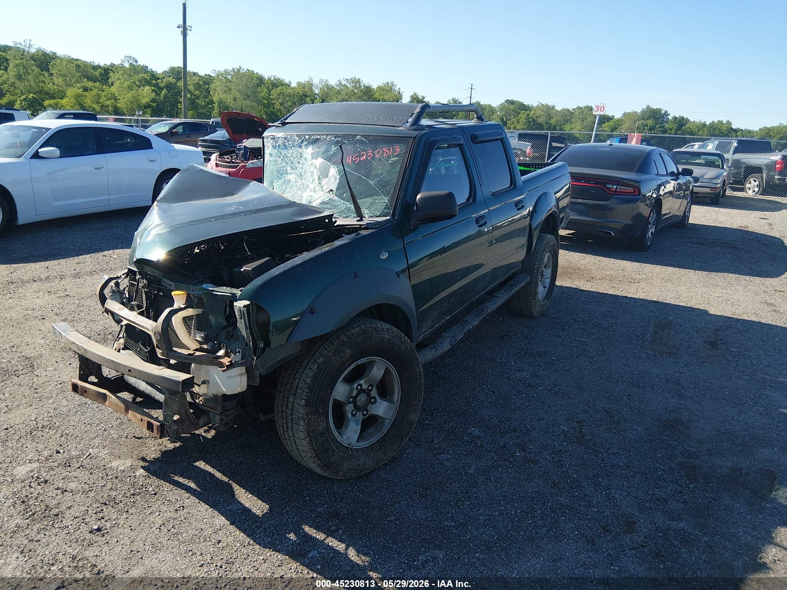 2001 Nissan Frontier Se-v6 Green vin: 1N6ED27T41C324121