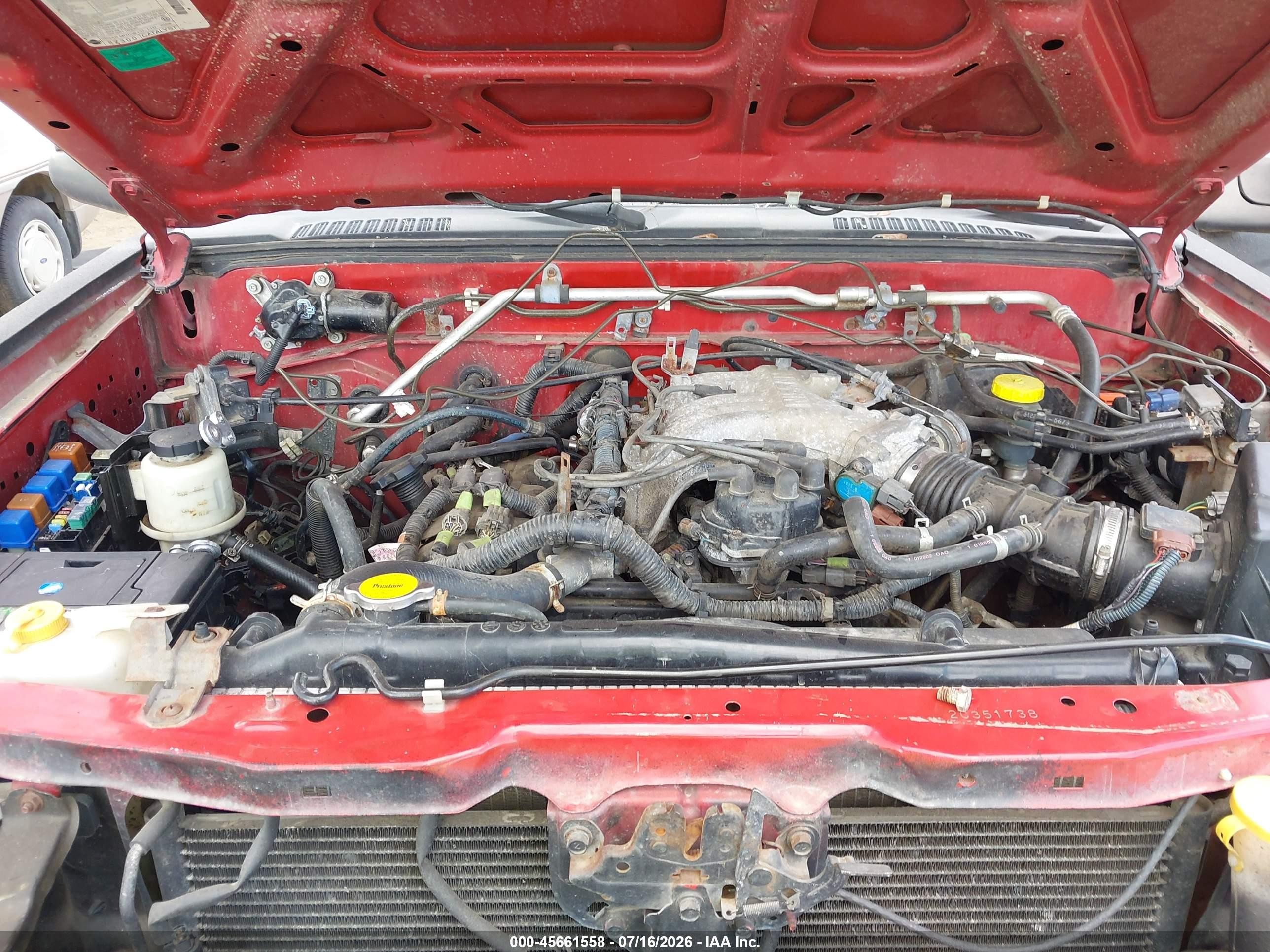 2002 Nissan Frontier Xe-v6 Red vin: 1N6ED27Y82C351738