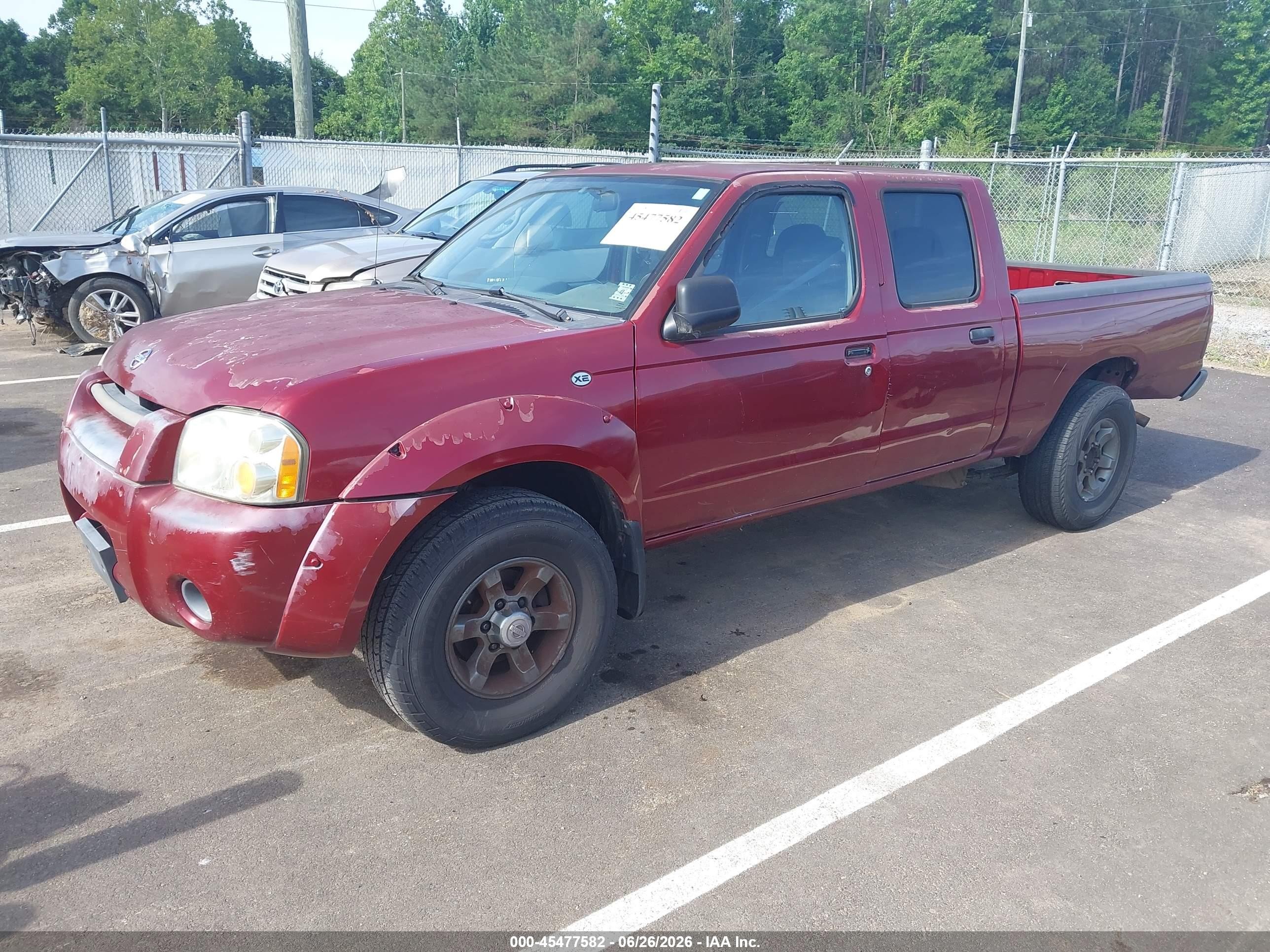 2004 Nissan Frontier Xe-v6 Burgundy vin: 1N6ED29X44C402238