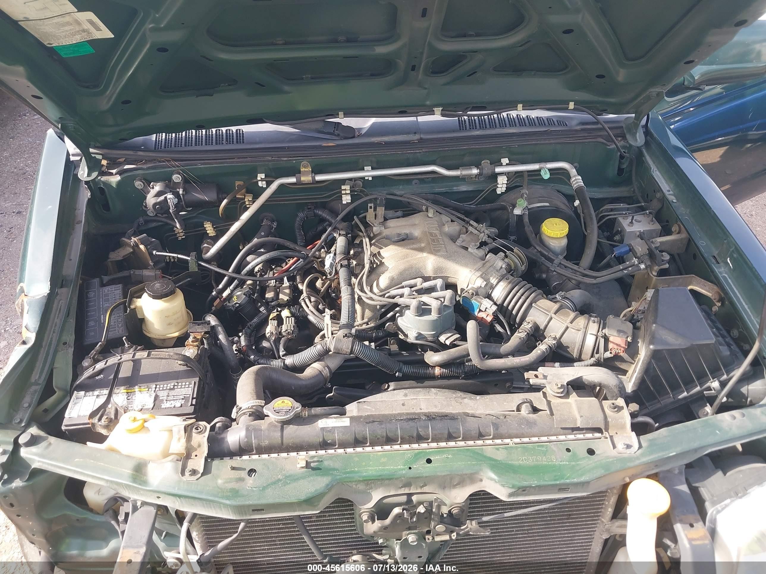 2002 Nissan Frontier Se-v6 Green vin: 1N6ED29X62C379428